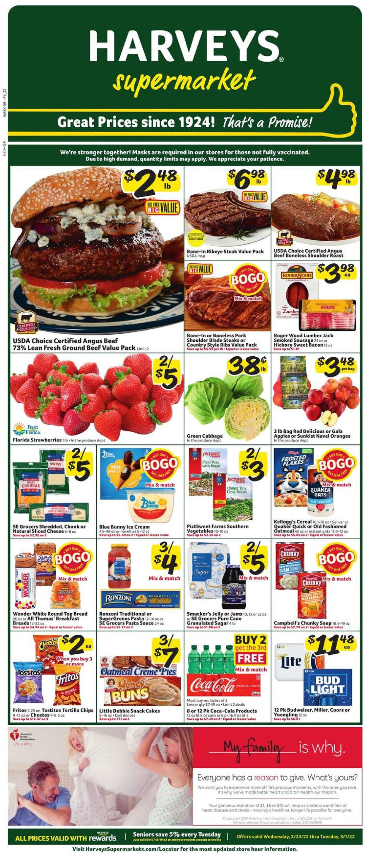 Harveys Supermarket Weekly Ad Circular - valid 02/23-03/01/2022