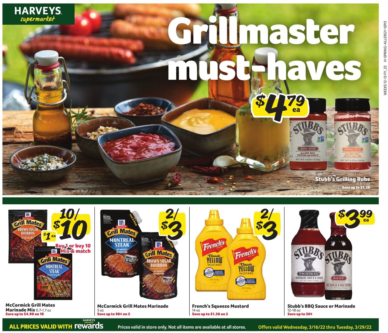 Harveys Supermarket Weekly Ad Circular - valid 03/16-03/29/2022
