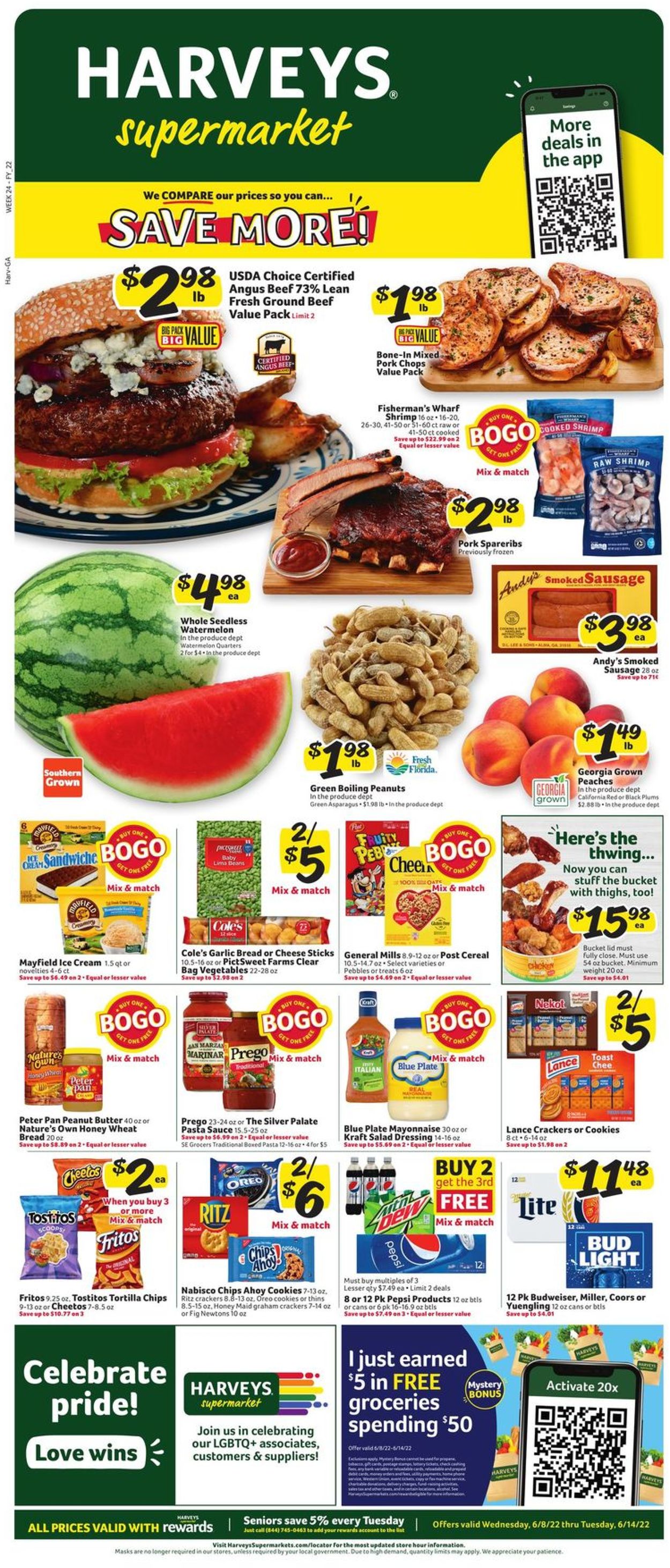 Harveys Supermarket Weekly Ad Circular - valid 06/08-06/14/2022