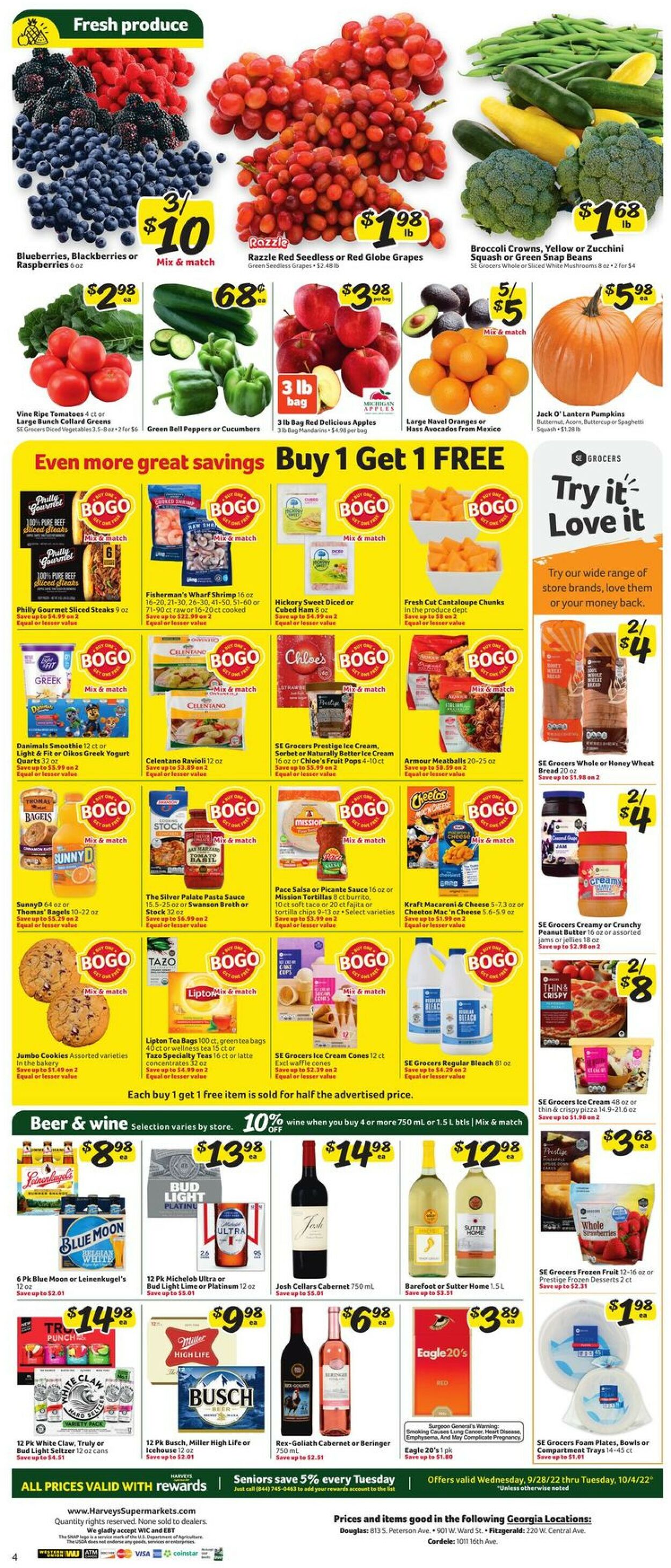 Harveys Supermarket Weekly Ad Circular - valid 09/28-10/04/2022 (Page 8)