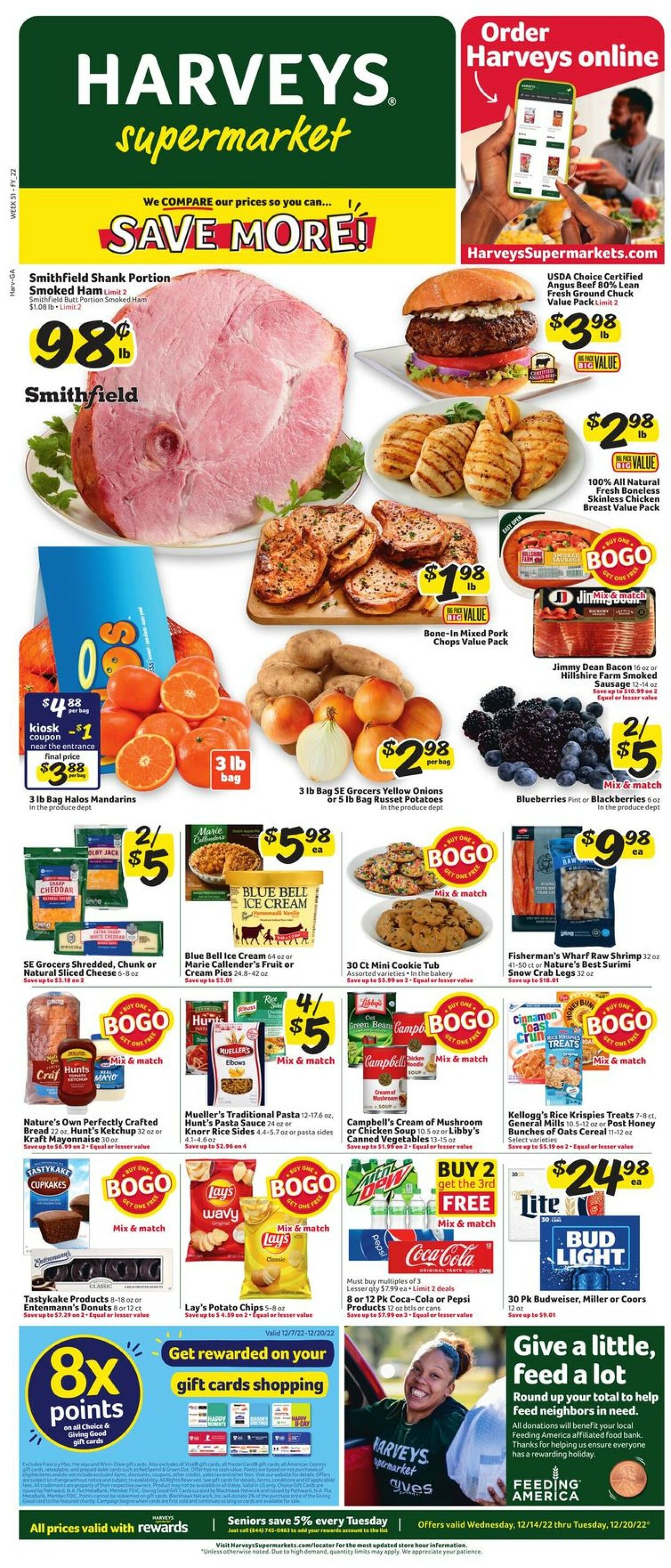 Harveys Supermarket Weekly Ad Circular - valid 12/14-12/20/2022