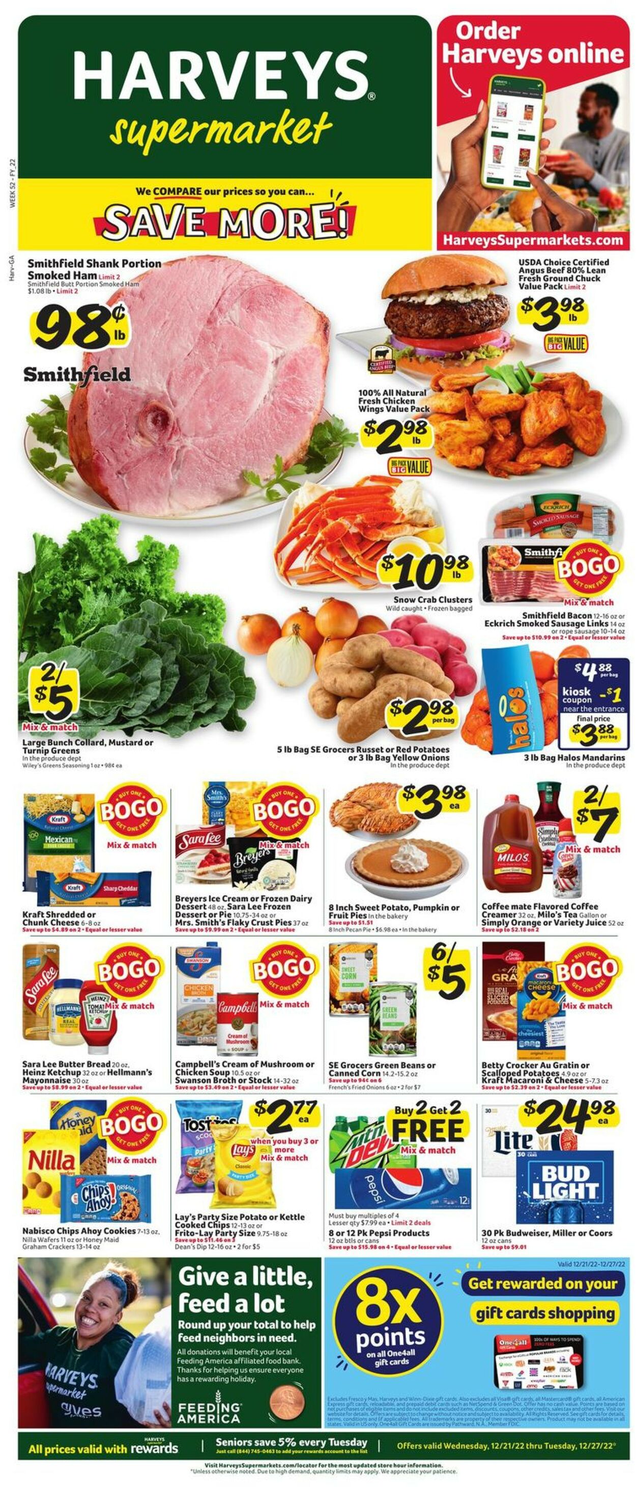 Harveys Supermarket Weekly Ad Circular - valid 12/21-12/27/2022