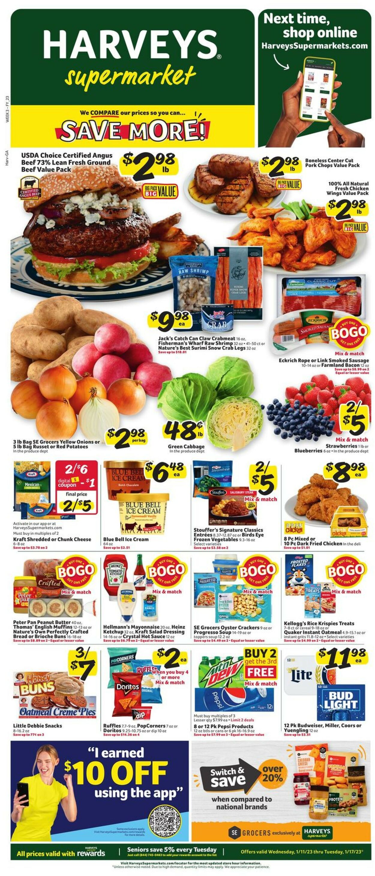 Harveys Supermarket Weekly Ad Circular - valid 01/11-01/17/2023