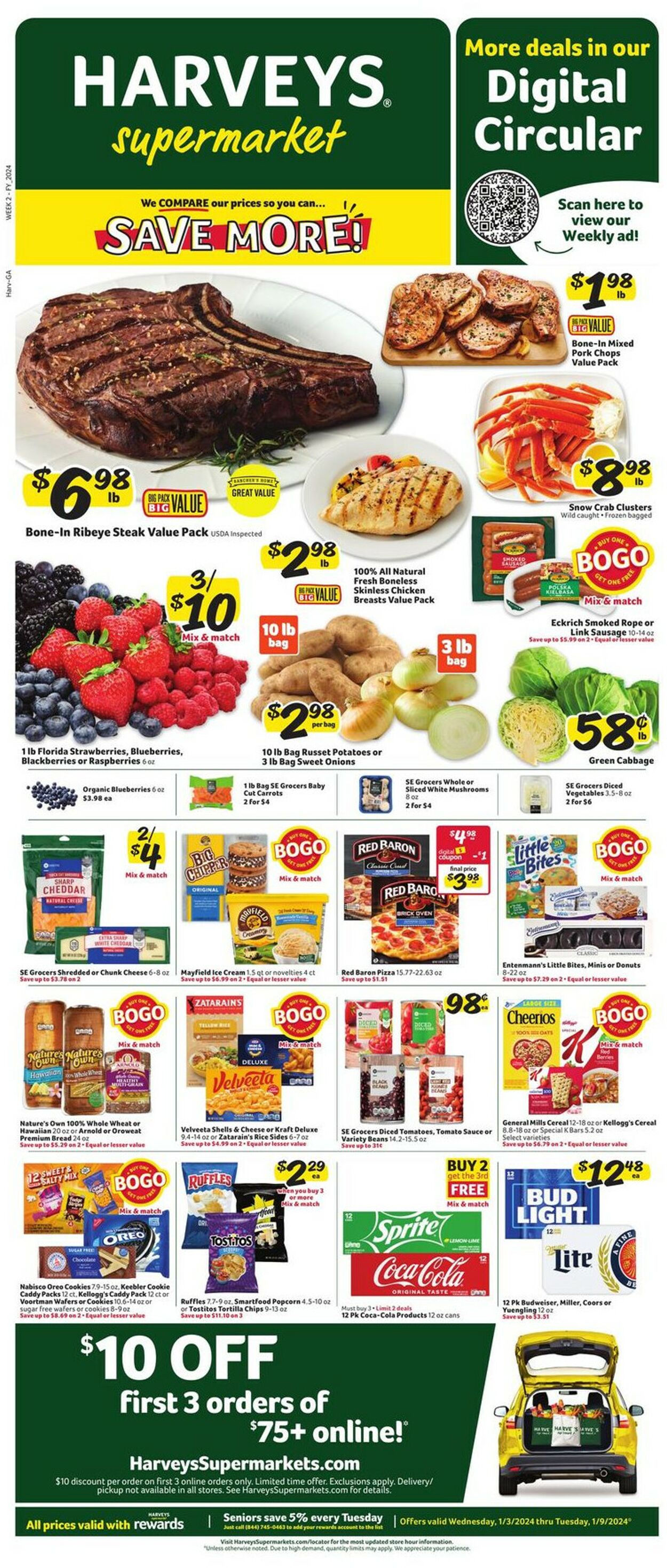 Harveys Supermarket Weekly Ad Circular - valid 01/03-01/09/2024 (Page 2)