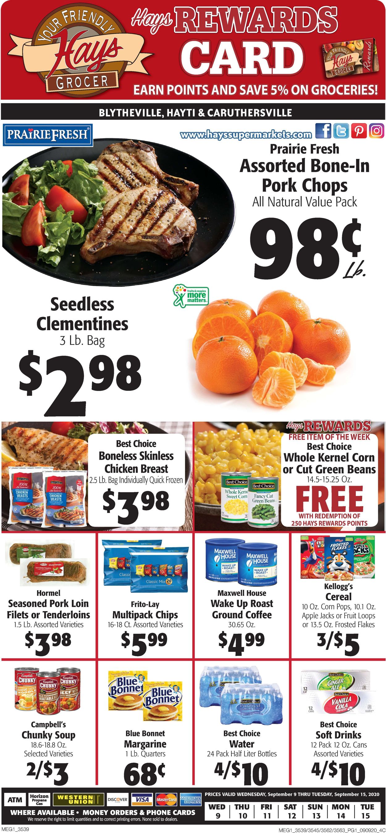 Hays Supermarket Weekly Ad Circular - valid 09/09-09/15/2020