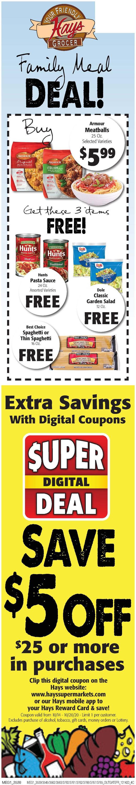 Hays Supermarket Weekly Ad Circular - valid 10/14-10/20/2020