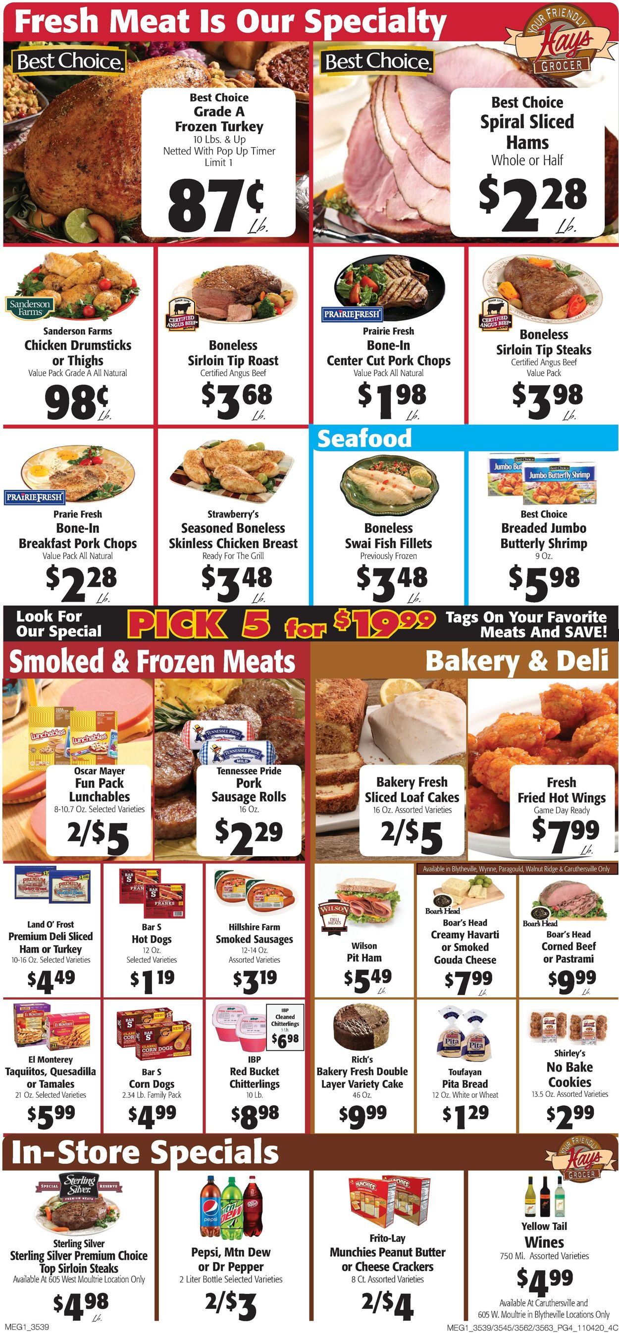 Hays Supermarket Weekly Ad Circular - valid 11/04-11/10/2020 (Page 4)