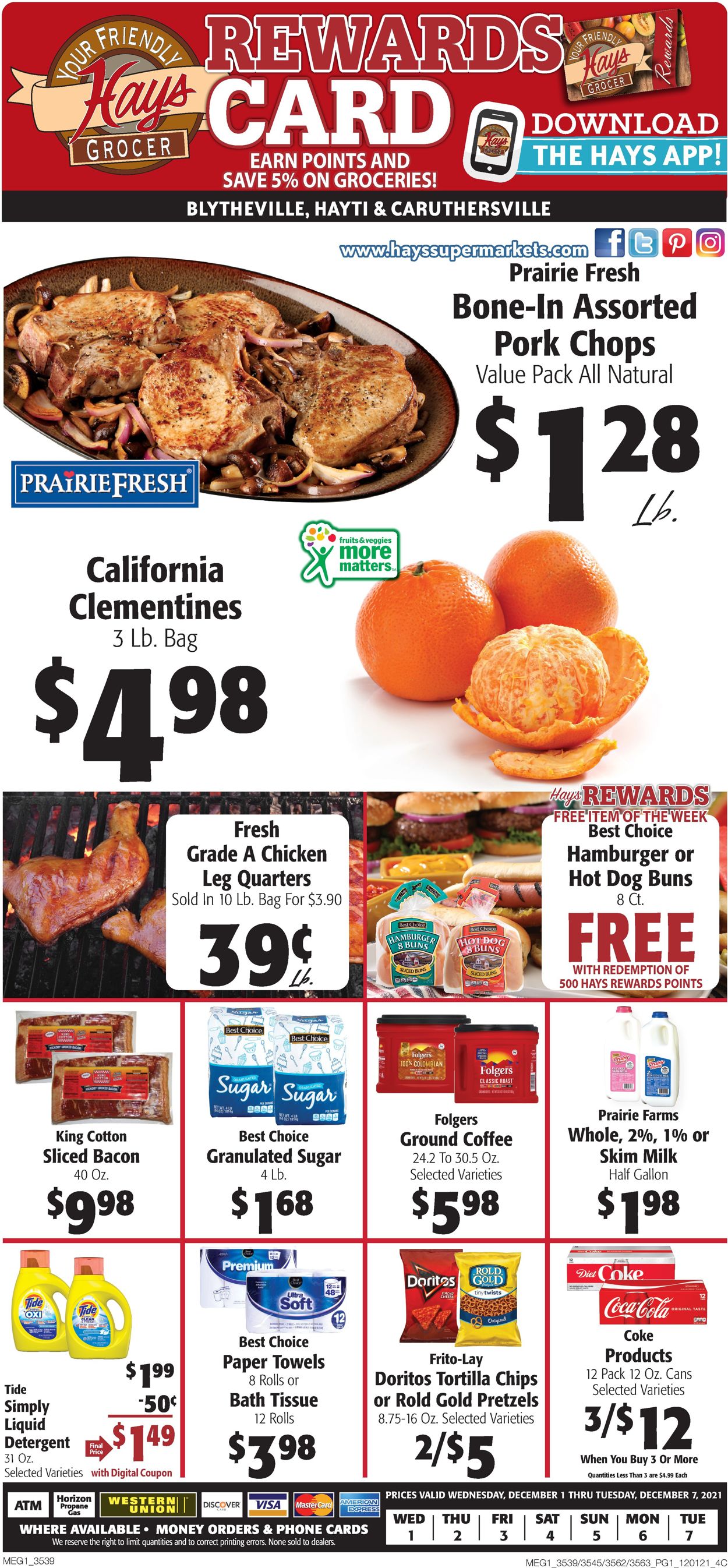 Hays Supermarket Weekly Ad Circular - valid 12/01-12/07/2021