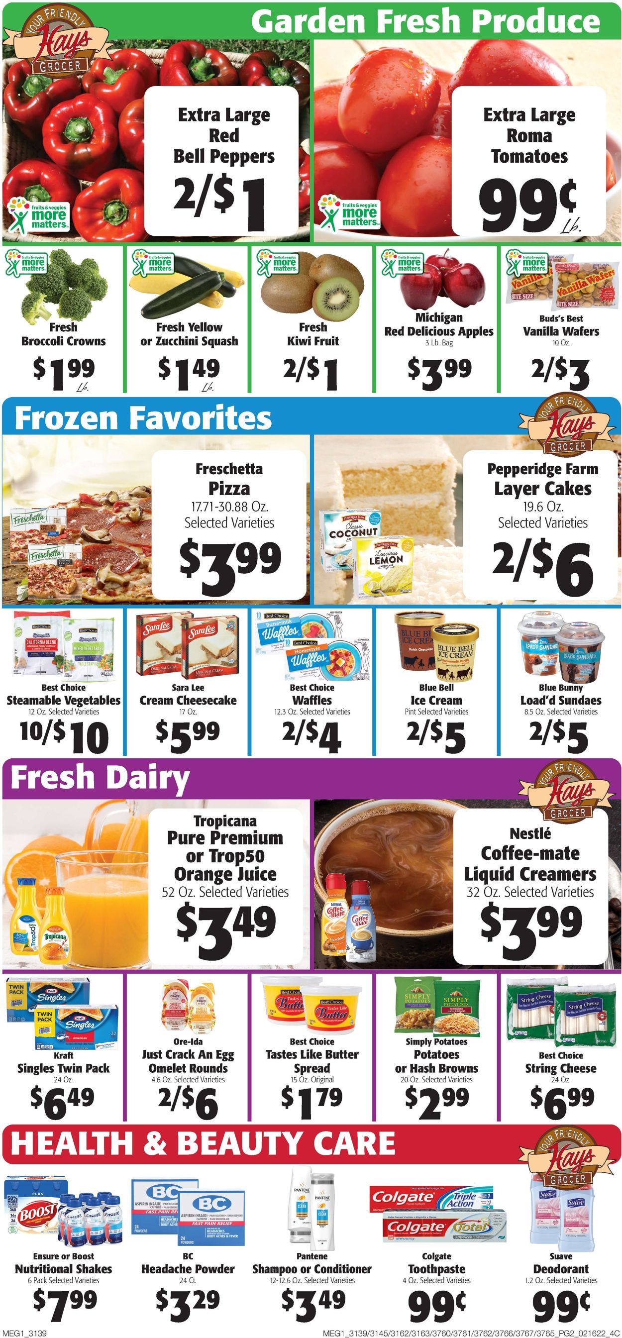 Hays Supermarket Weekly Ad Circular - valid 02/16-02/22/2022 (Page 2)