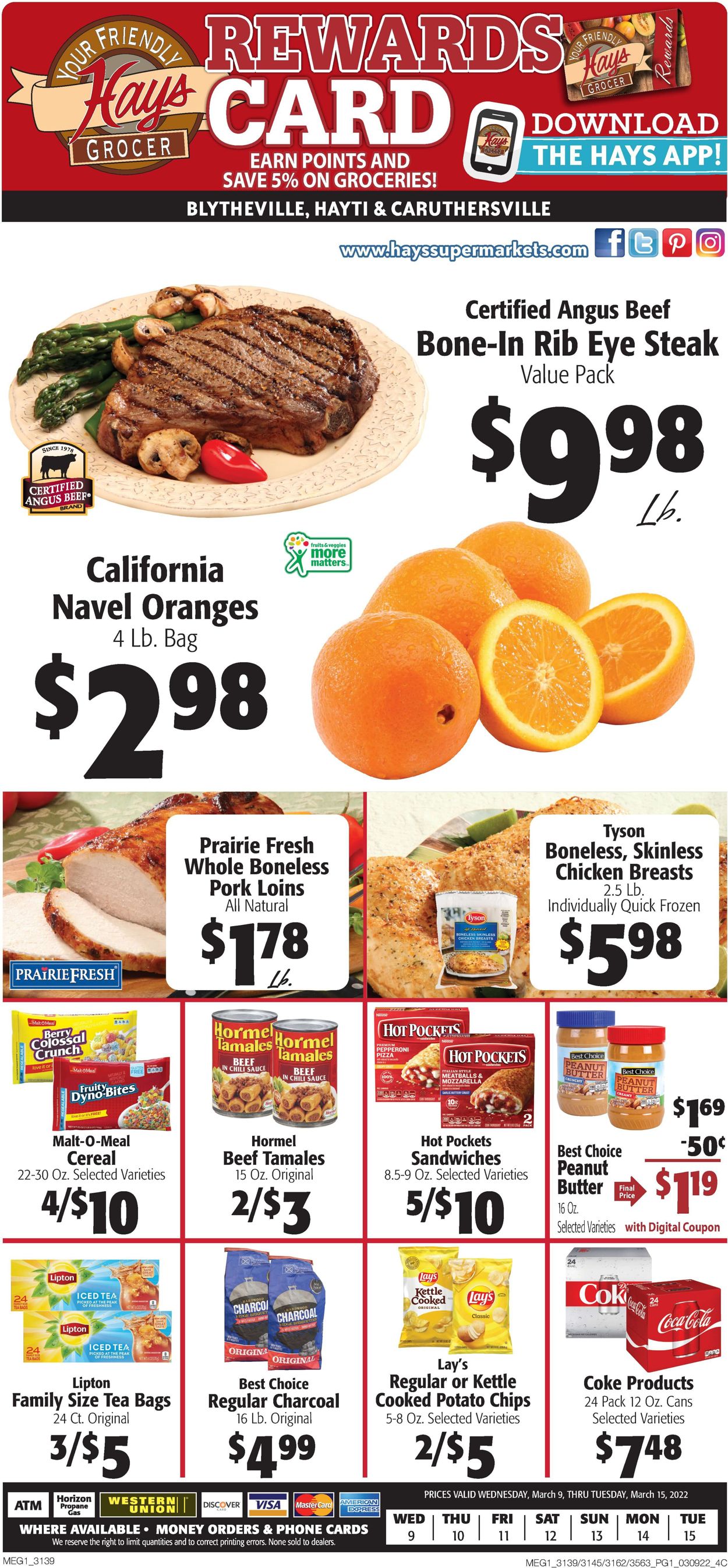 Hays Supermarket Weekly Ad Circular - valid 03/09-03/15/2022 (Page 3)