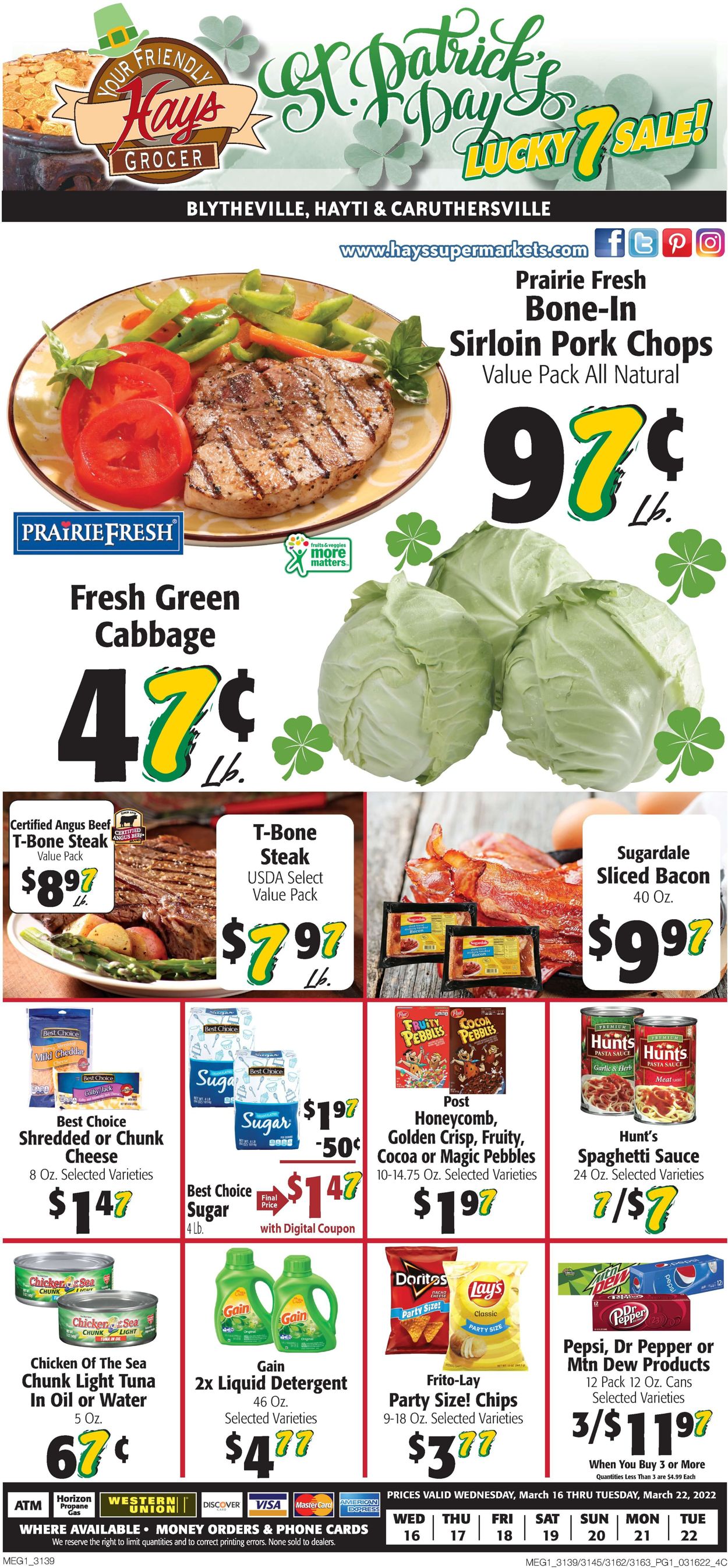 Hays Supermarket Weekly Ad Circular - valid 03/16-03/22/2022 (Page 3)