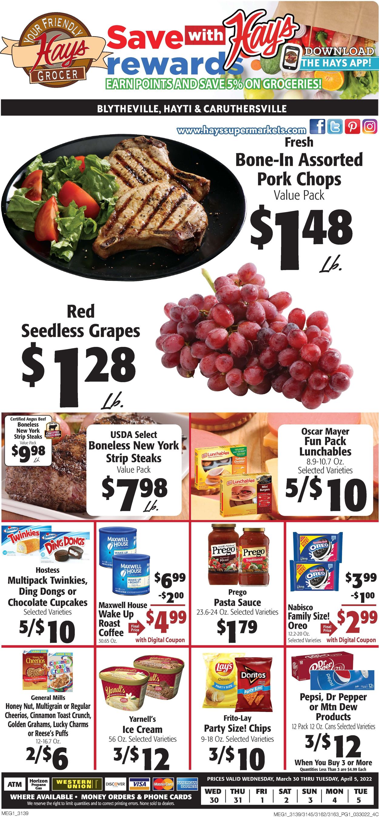 Hays Supermarket Weekly Ad Circular - valid 03/30-04/05/2022