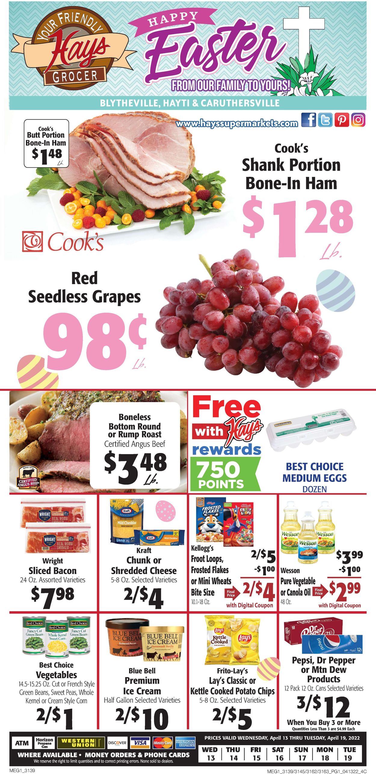 Hays Supermarket EASTER AD 2022 Weekly Ad Circular - valid 04/13-04/19/2022 (Page 3)