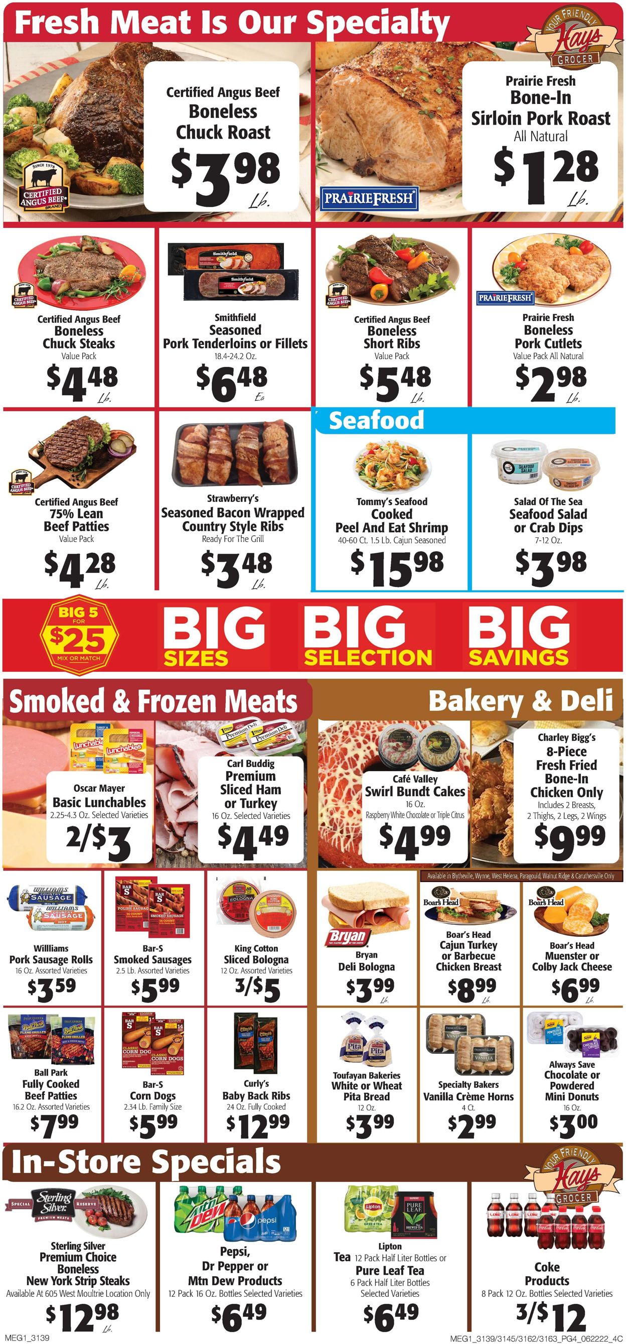 Hays Supermarket Weekly Ad Circular - valid 06/22-06/28/2022 (Page 4)