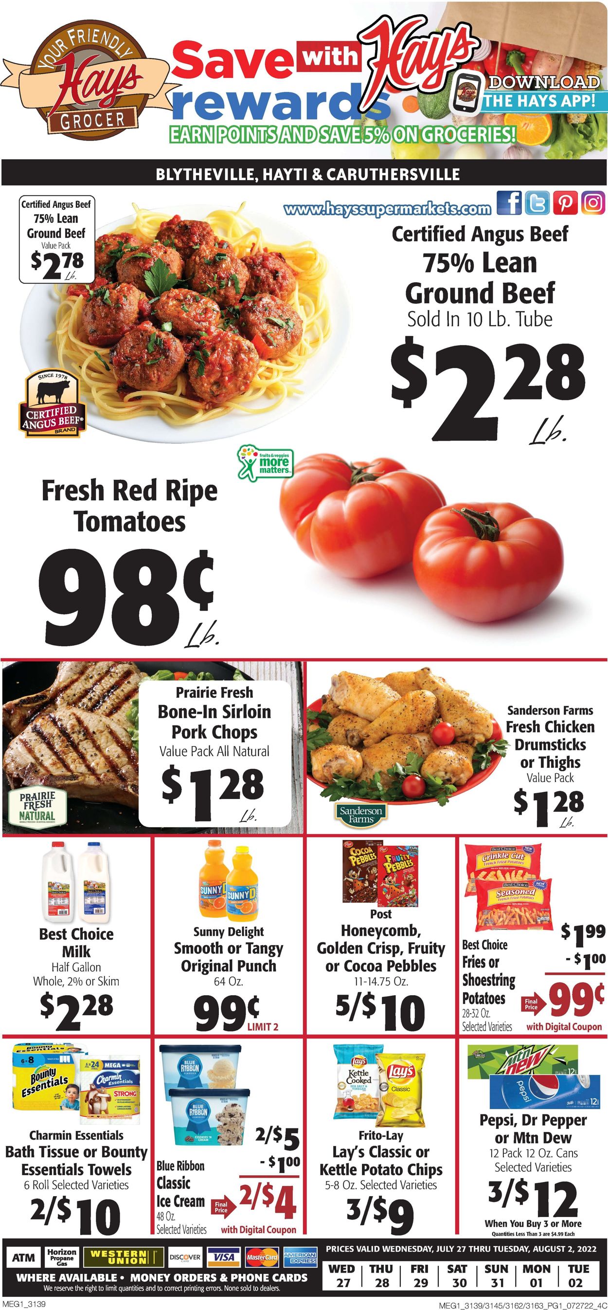 Hays Supermarket Weekly Ad Circular - valid 07/27-08/02/2022 (Page 3)