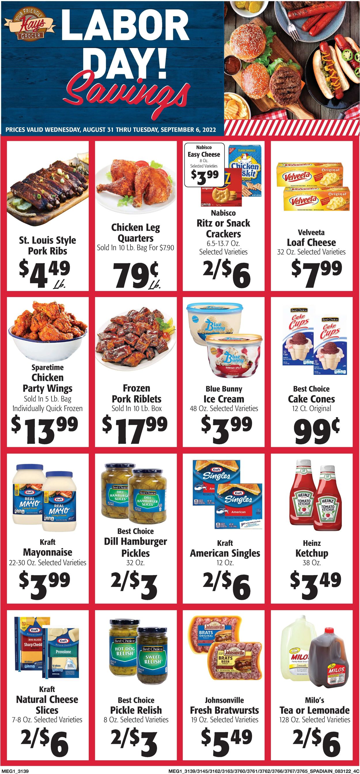 Hays Supermarket Weekly Ad Circular - valid 08/31-09/06/2022 (Page 2)