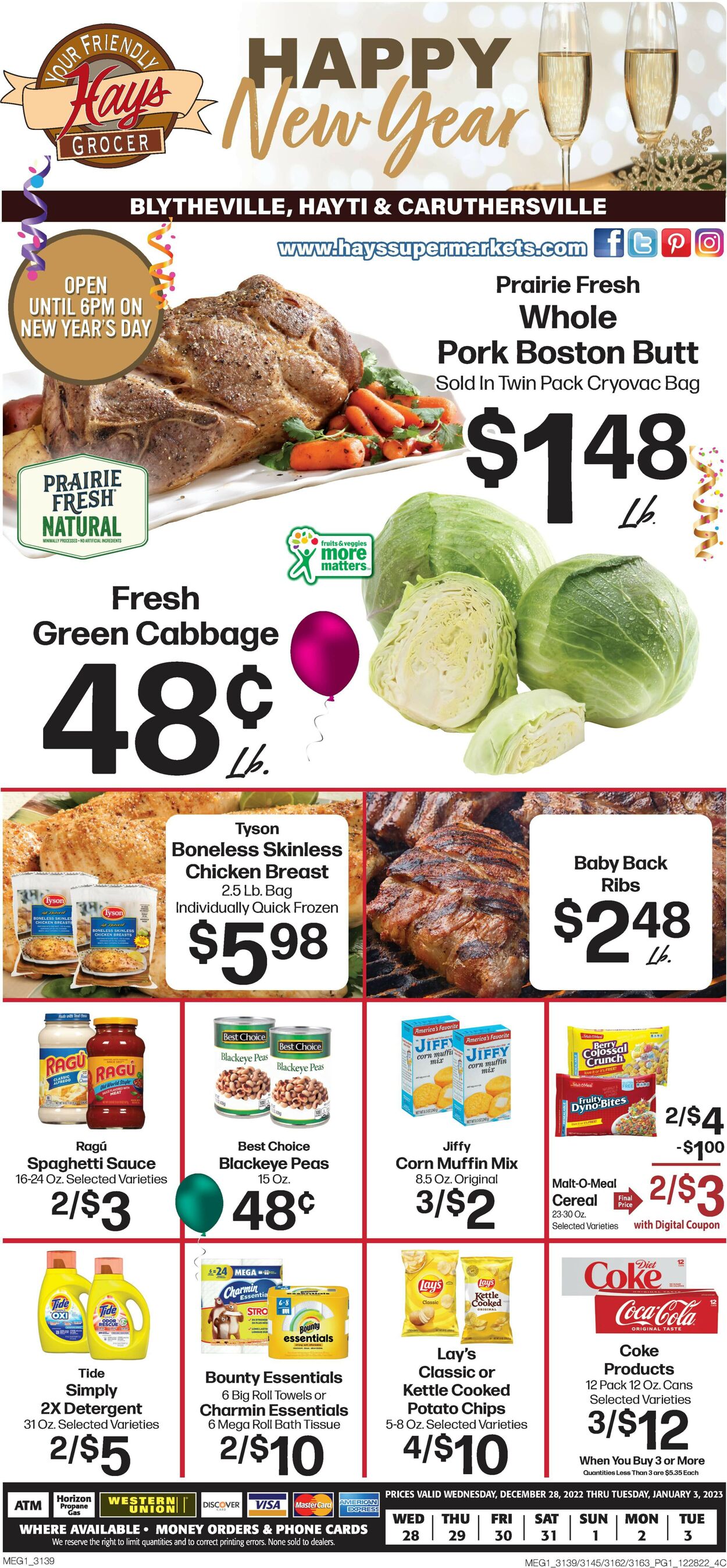Hays Supermarket Weekly Ad Circular - valid 12/28-01/03/2023 (Page 3)