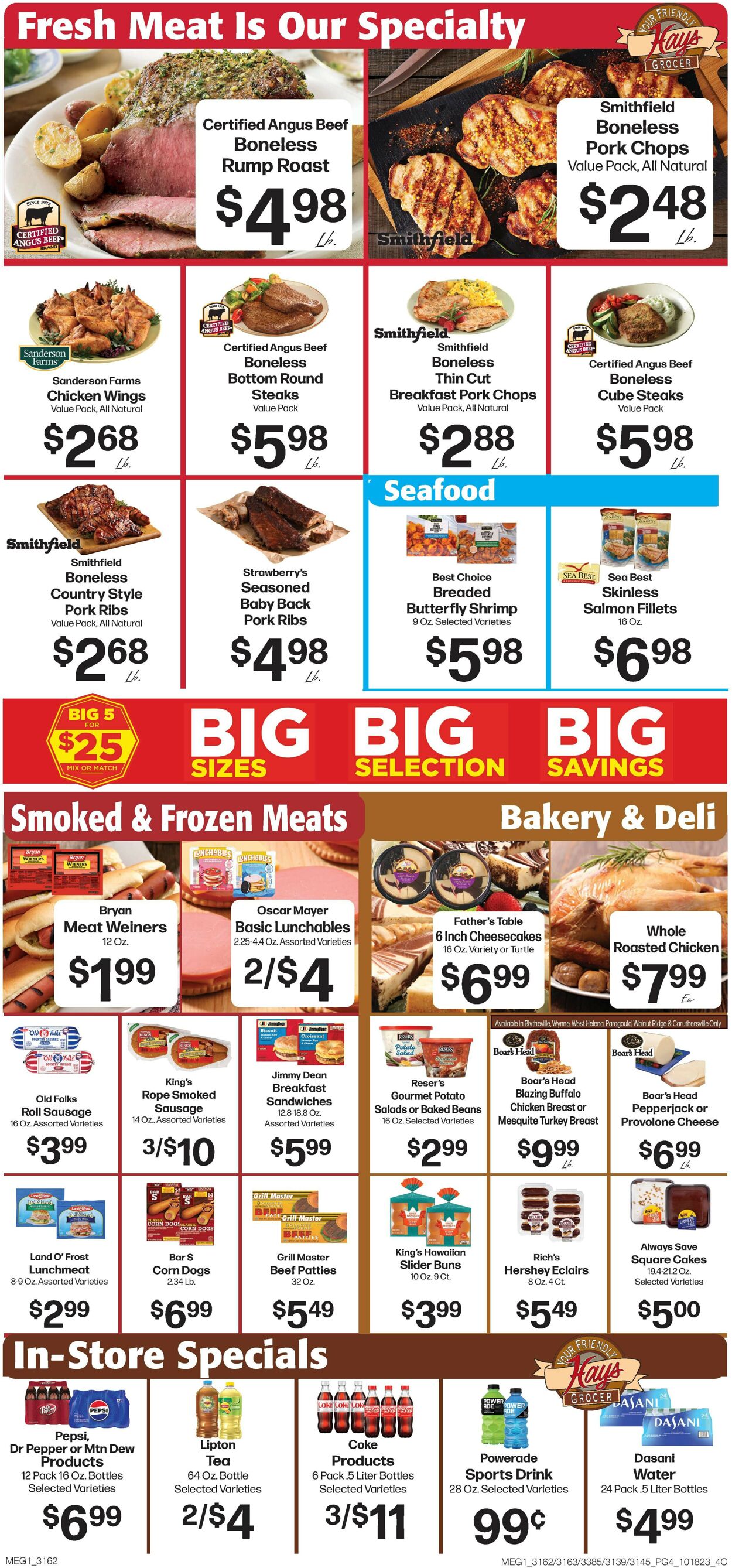 Hays Supermarket Weekly Ad Circular - valid 10/18-10/24/2023 (Page 4)
