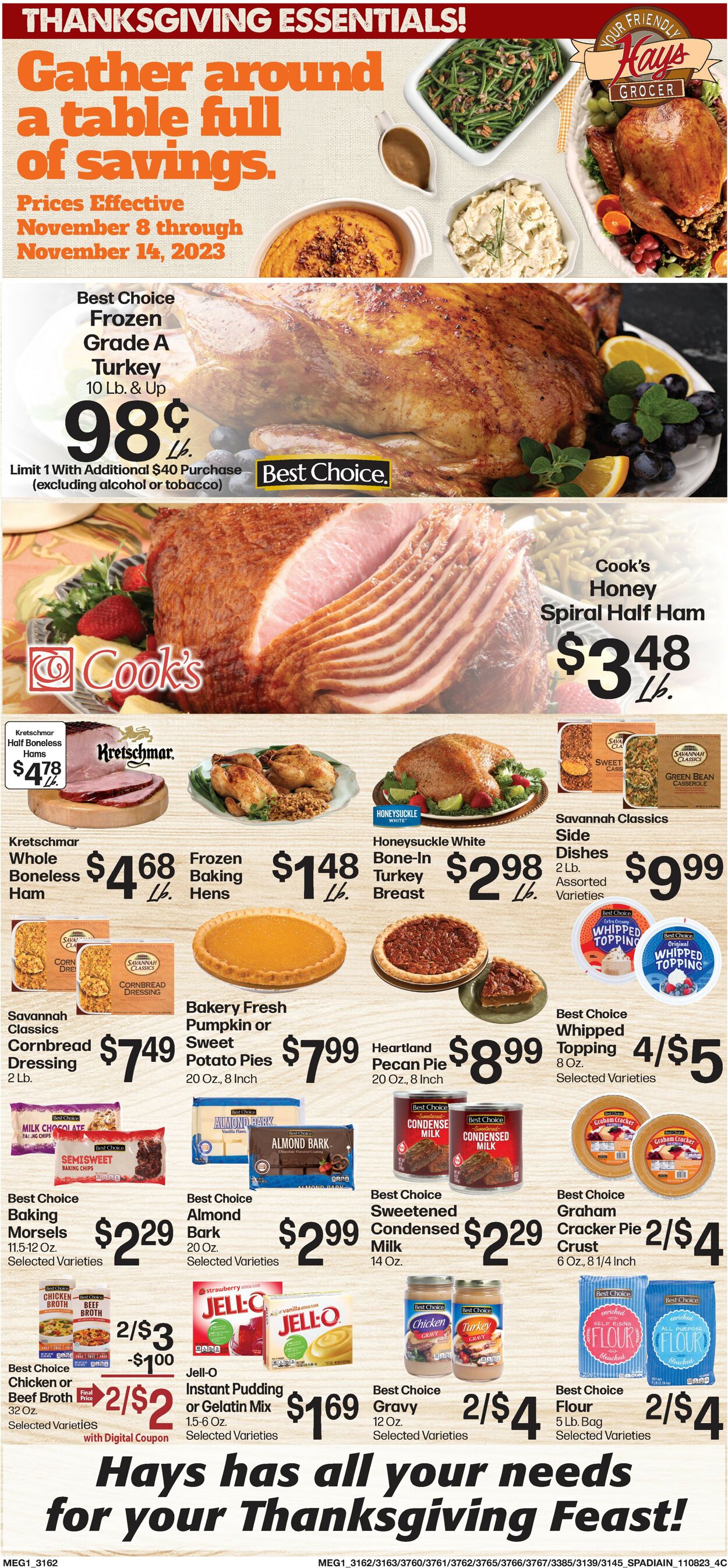 Hays Supermarket Weekly Ad Circular - valid 11/08-11/14/2023 (Page 2)