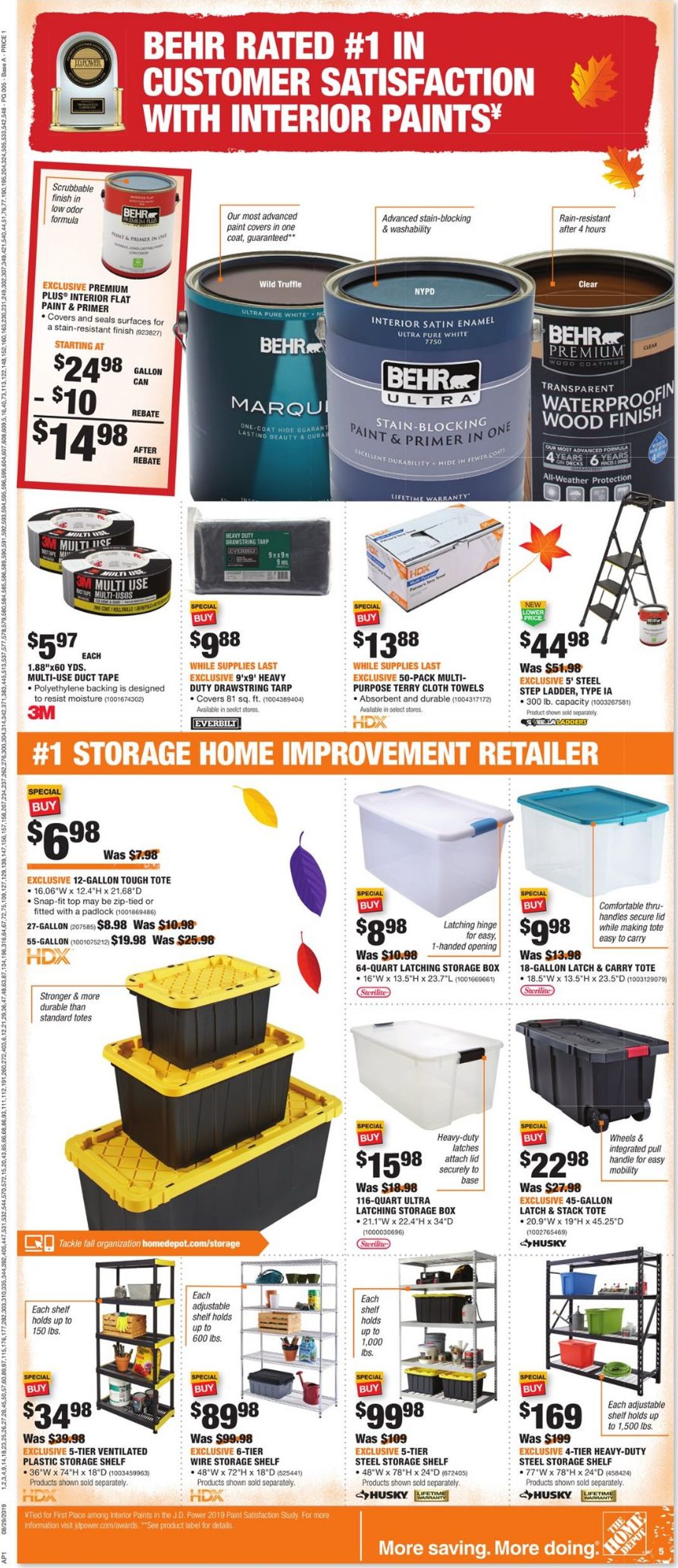 Home Depot Weekly Ad Circular - valid 08/29-09/08/2019 (Page 5)