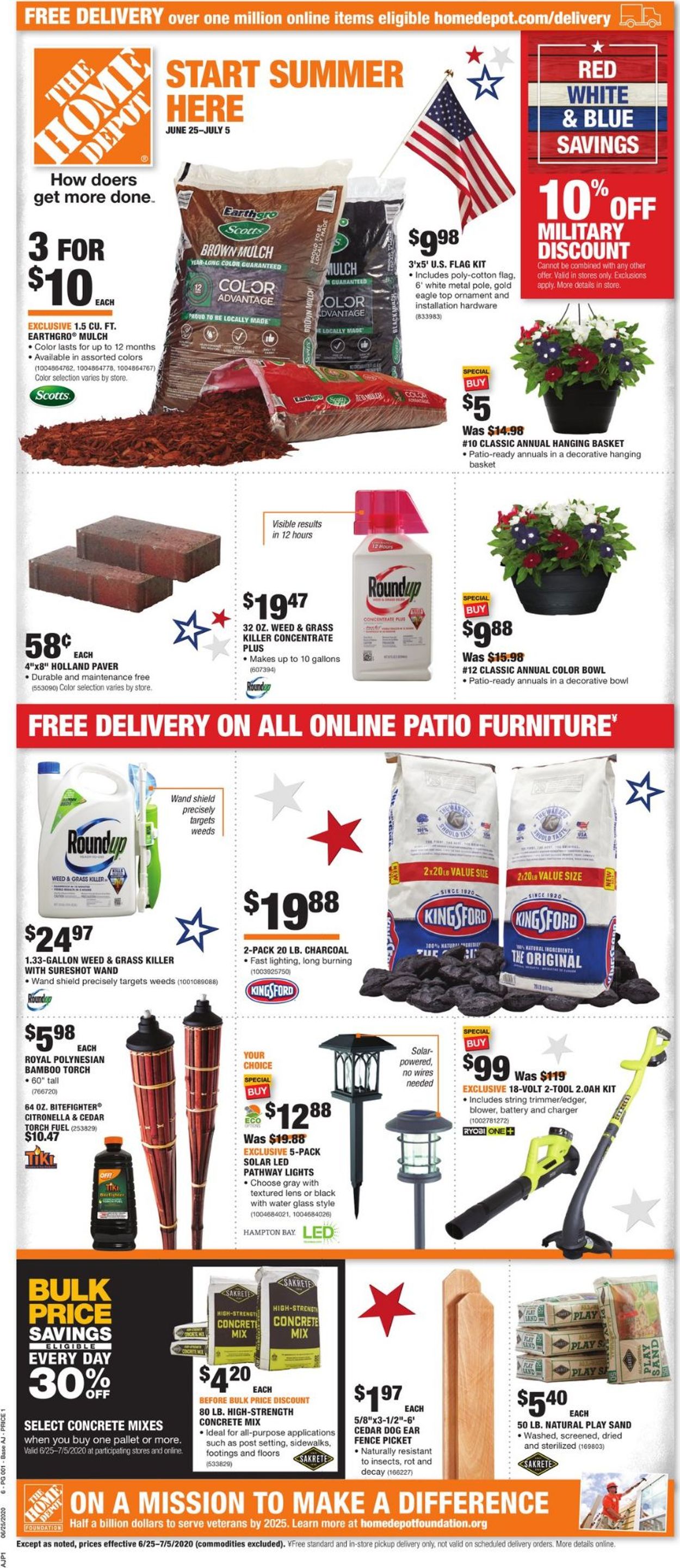 Home Depot Weekly Ad Circular - valid 06/25-07/05/2020