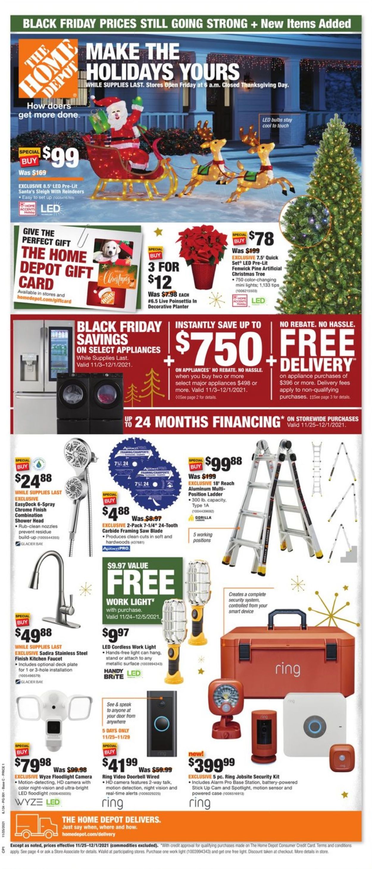 Home Depot BLACK FRIDAY 2021 Weekly Ad Circular - valid 11/25-12/01/2021
