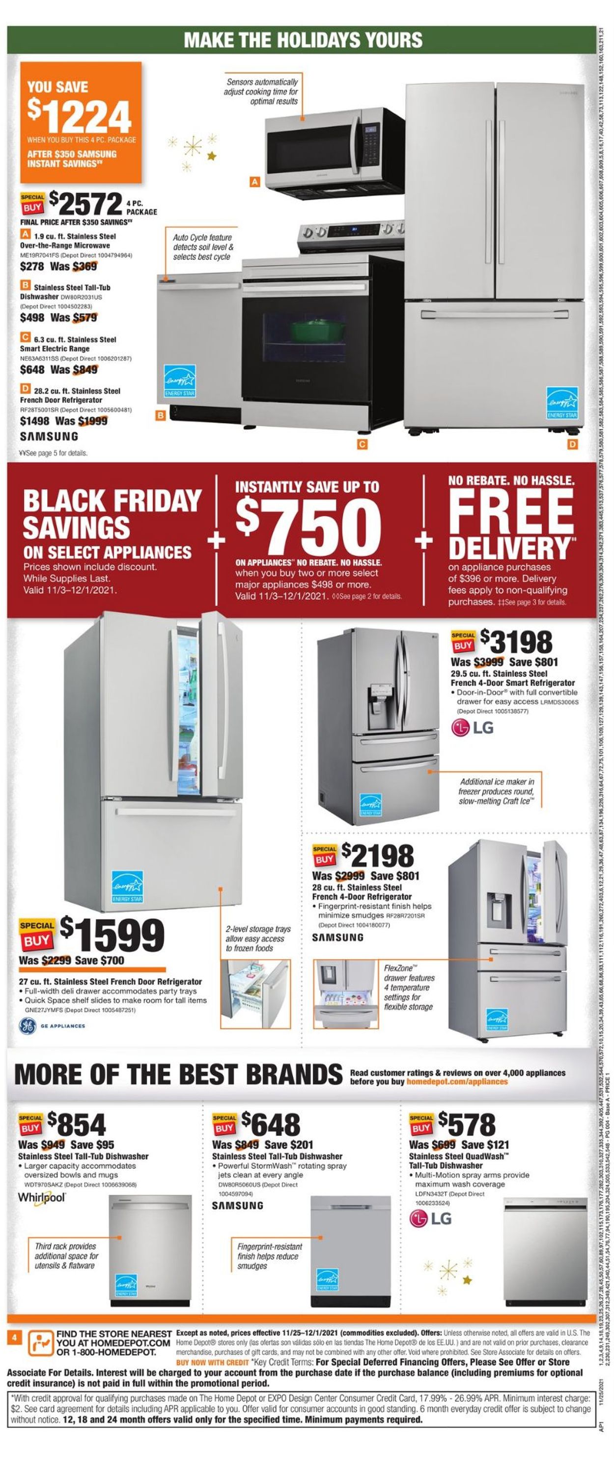 Home Depot BLACK FRIDAY 2021 Weekly Ad Circular - valid 11/25-12/01/2021 (Page 4)