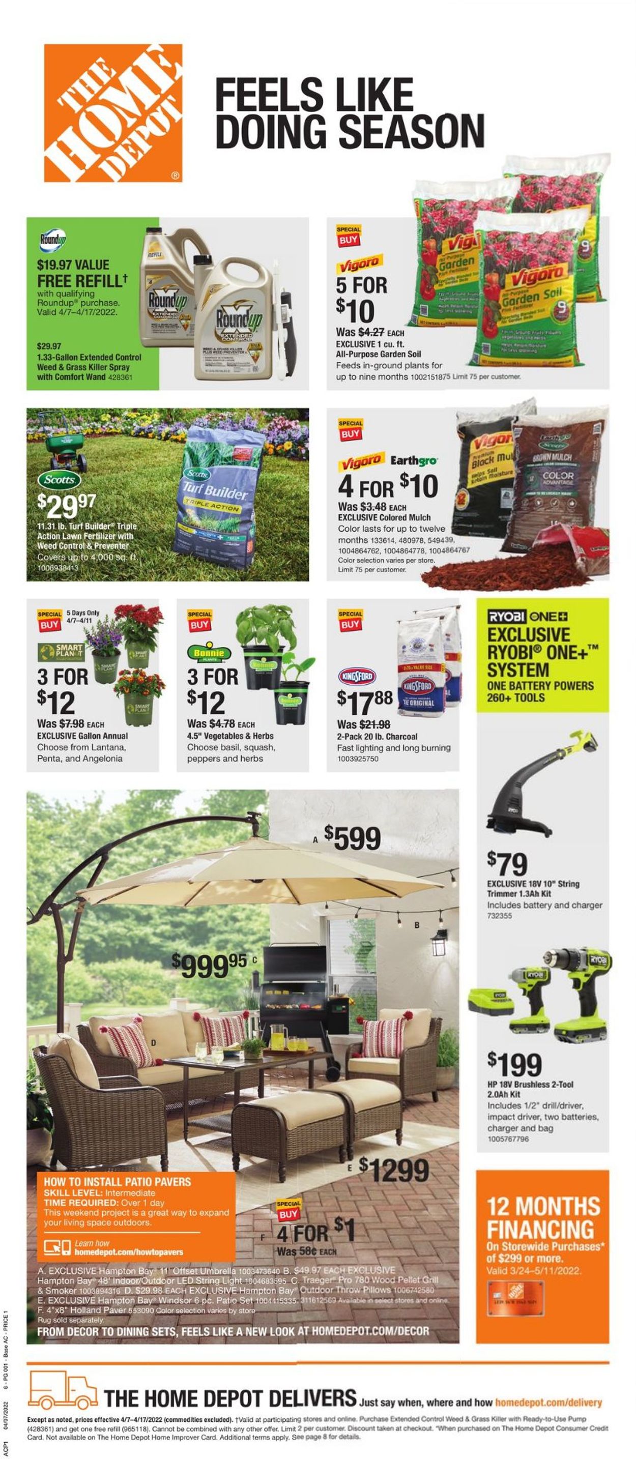 Home Depot Weekly Ad Circular - valid 04/07-04/17/2022