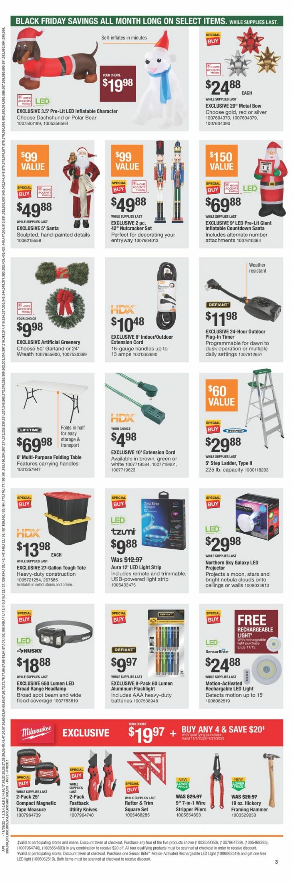 Home Depot Weekly Ad Circular - valid 11/03-11/23/2022 (Page 3)
