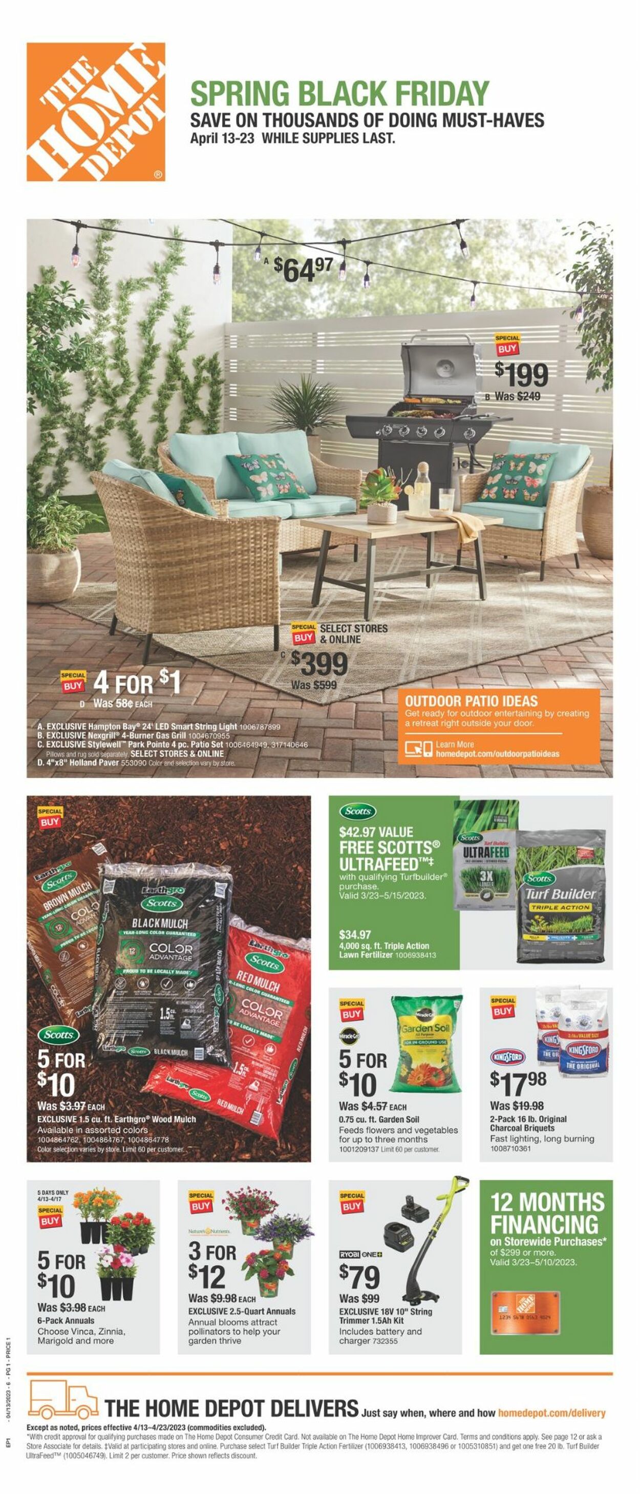Home Depot Weekly Ad Circular - valid 04/13-04/23/2023