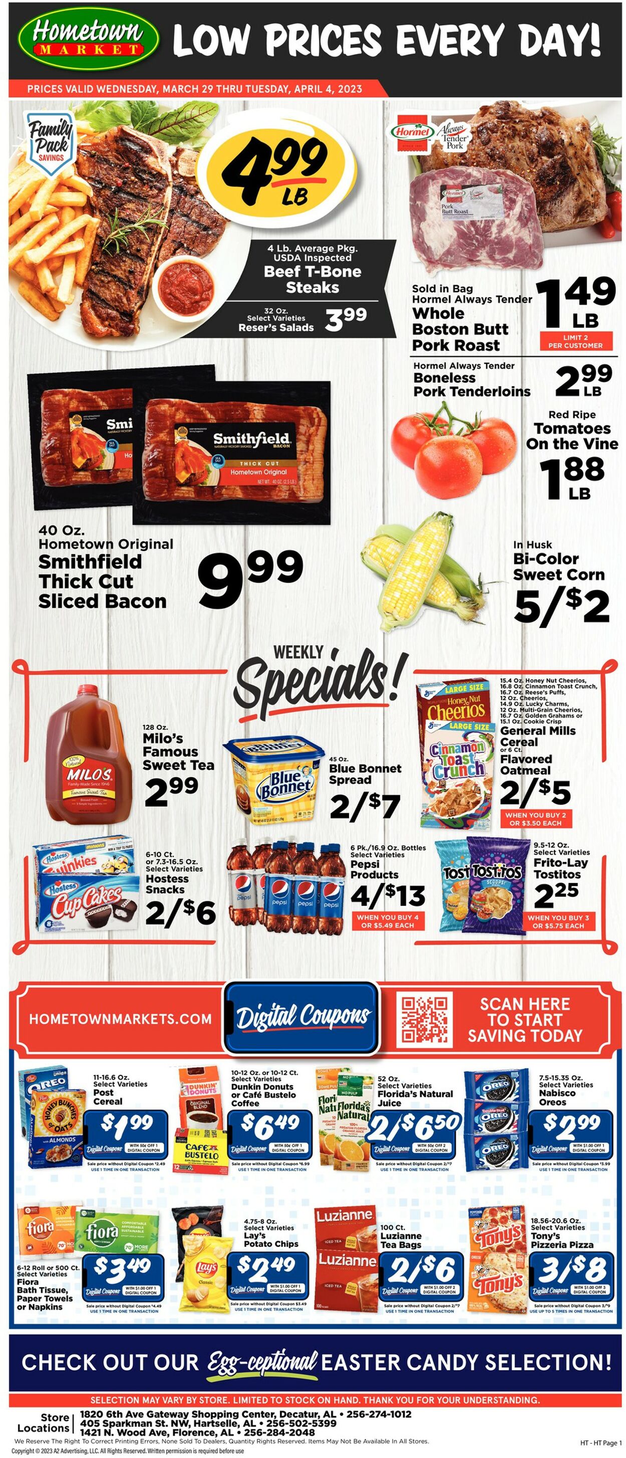 Hometown Market Weekly Ad Circular - valid 03/29-04/04/2023
