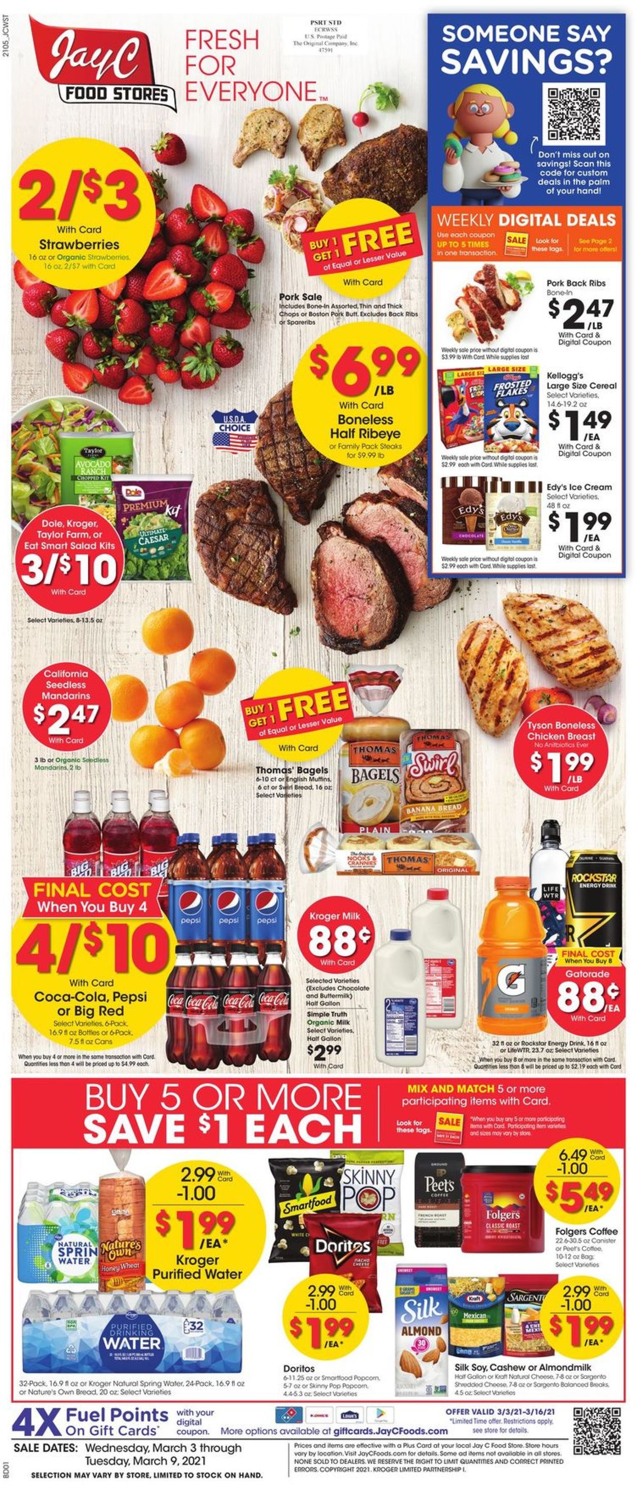 Jay C Food Stores Weekly Ad Circular - valid 03/03-03/09/2021