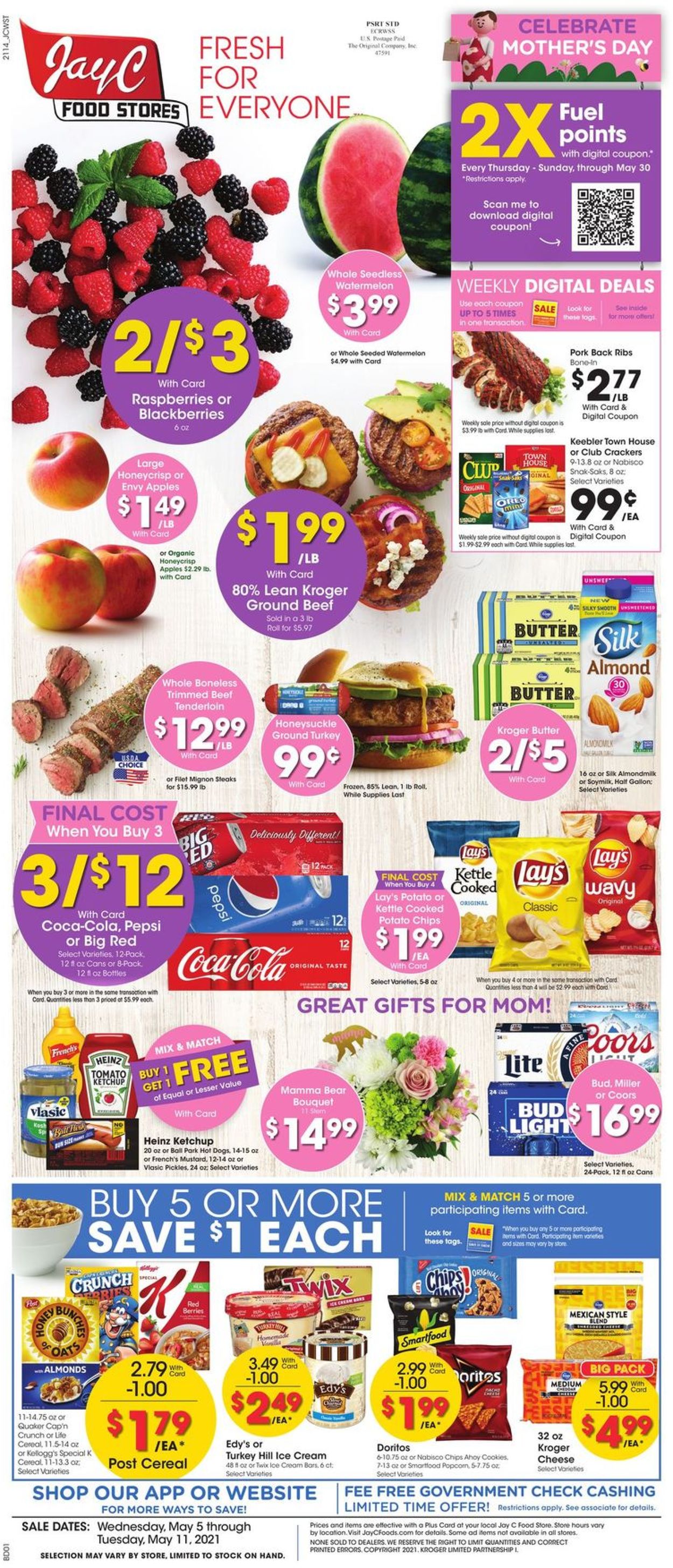 Jay C Food Stores Weekly Ad Circular - valid 05/05-05/11/2021