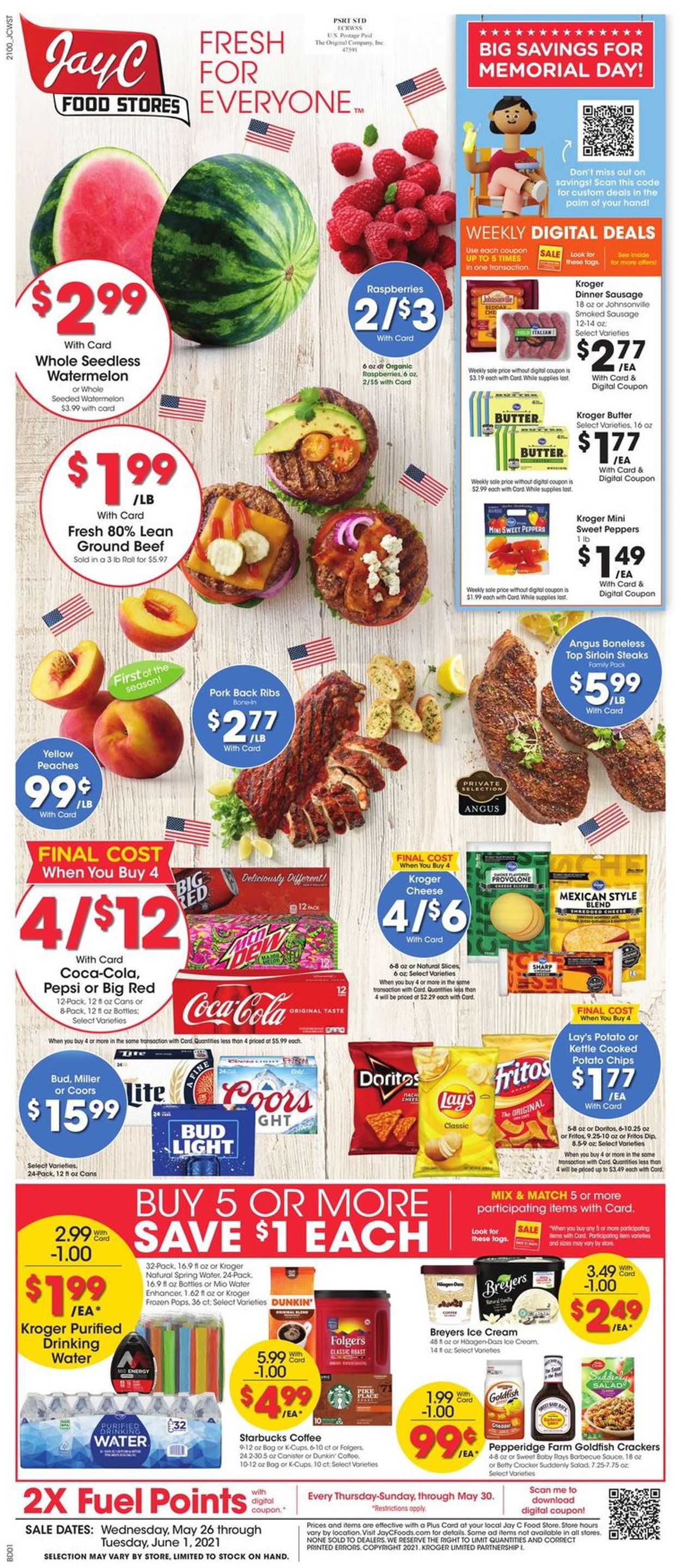 Jay C Food Stores Weekly Ad Circular - valid 05/26-06/01/2021