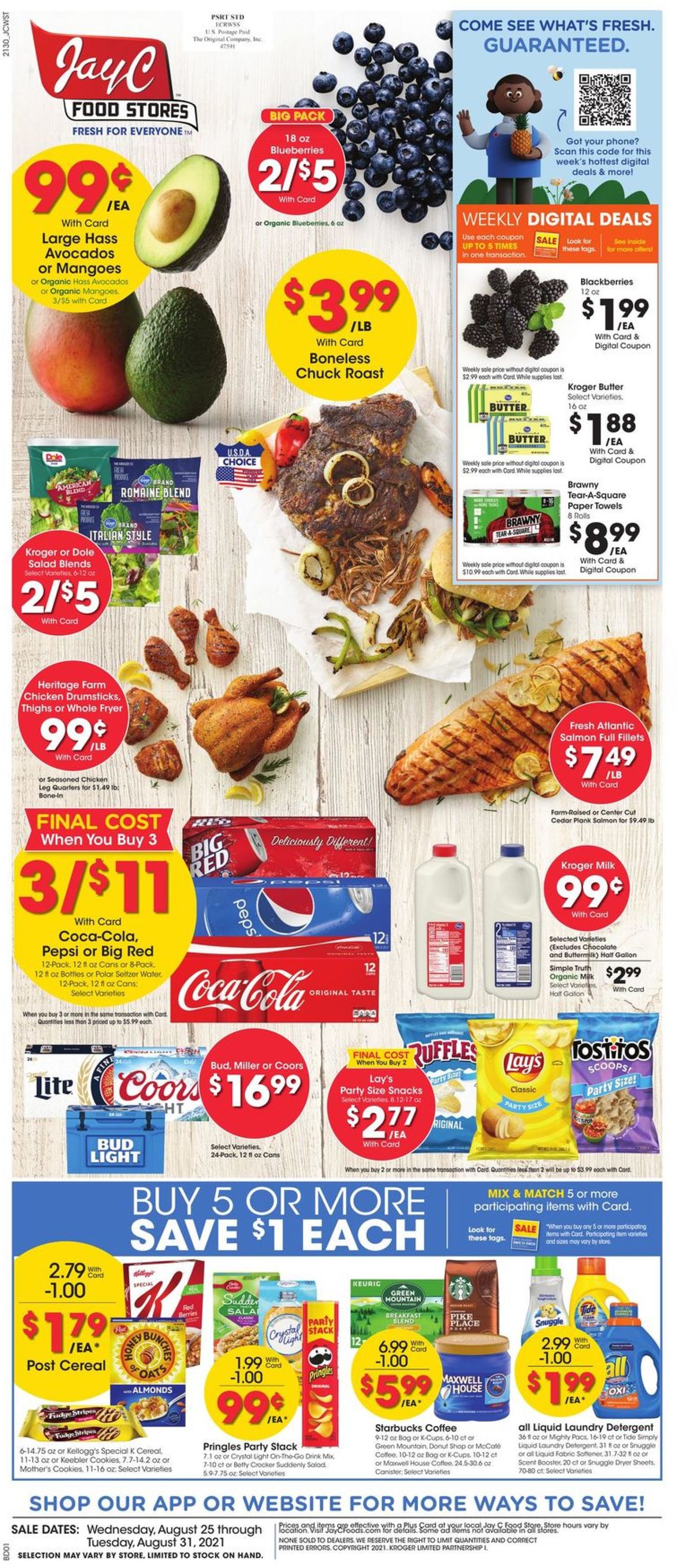 Jay C Food Stores Weekly Ad Circular - valid 08/25-08/31/2021
