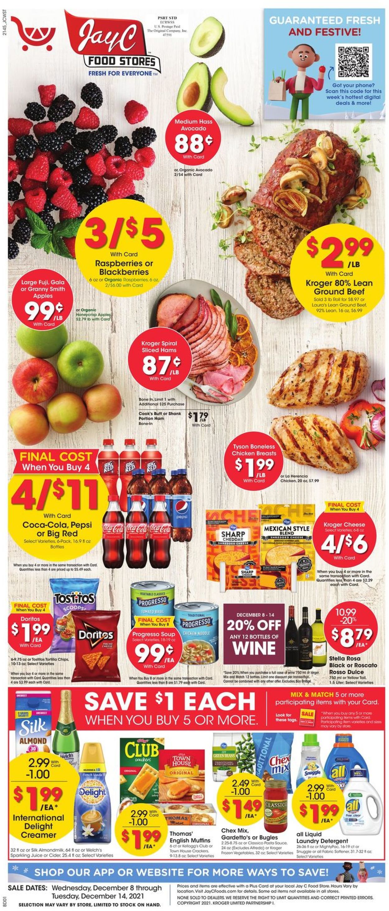 Jay C Food Stores HOLIDAY 2021 Weekly Ad Circular - valid 12/08-12/14/2021