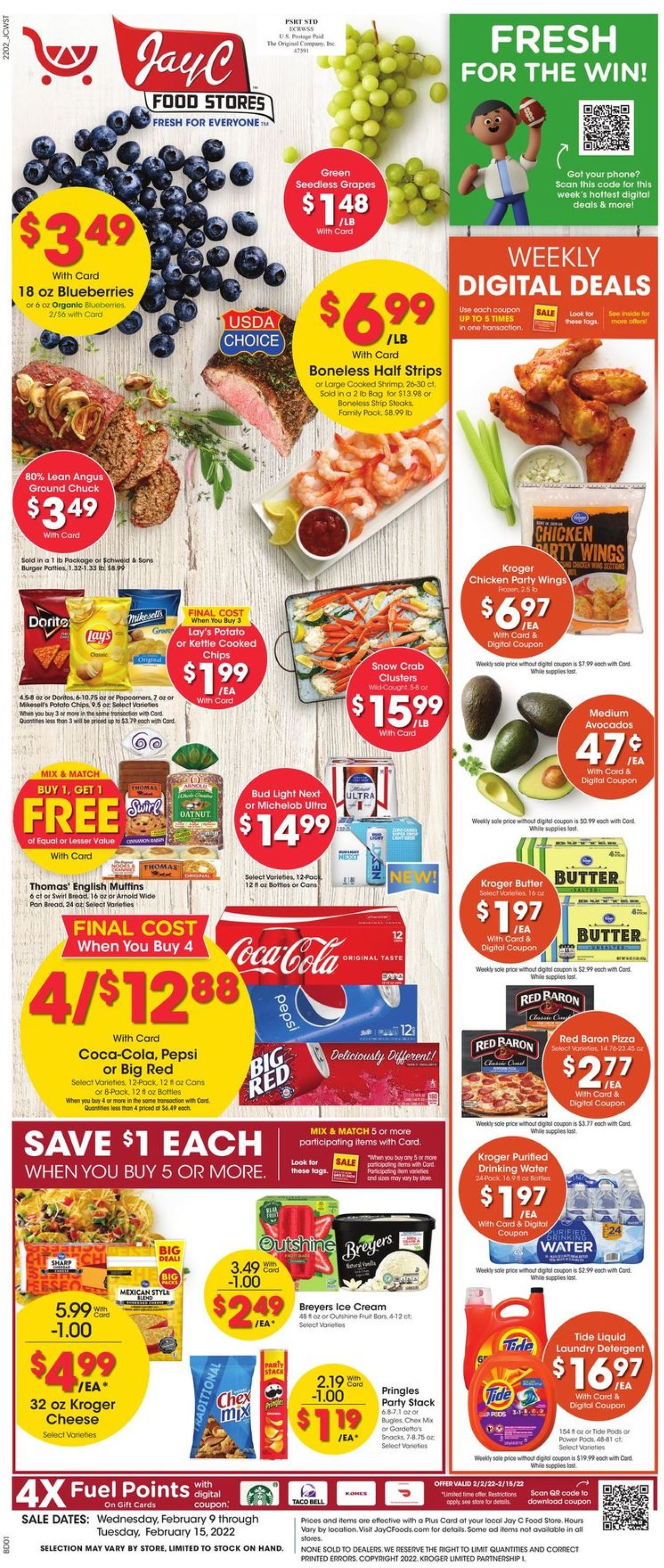 Jay C Food Stores Weekly Ad Circular - valid 02/09-02/15/2022
