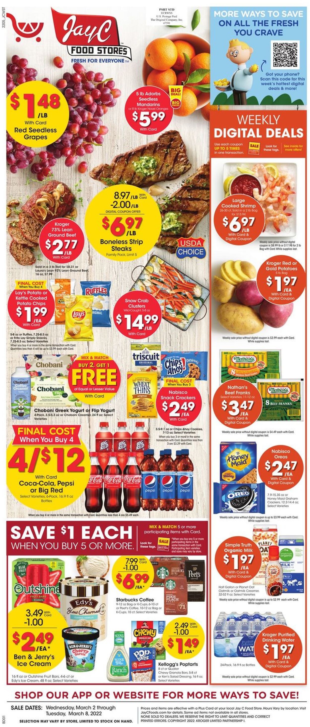 Jay C Food Stores Weekly Ad Circular - valid 03/02-03/08/2022