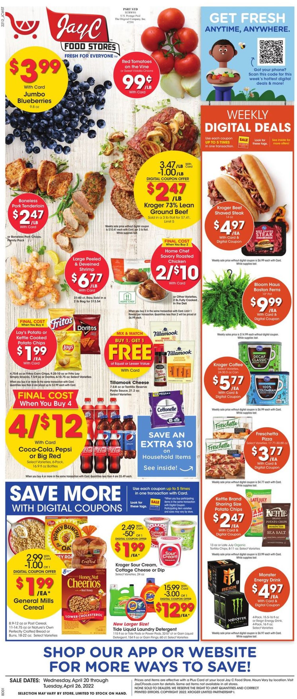 Jay C Food Stores Weekly Ad Circular - valid 04/20-04/26/2022