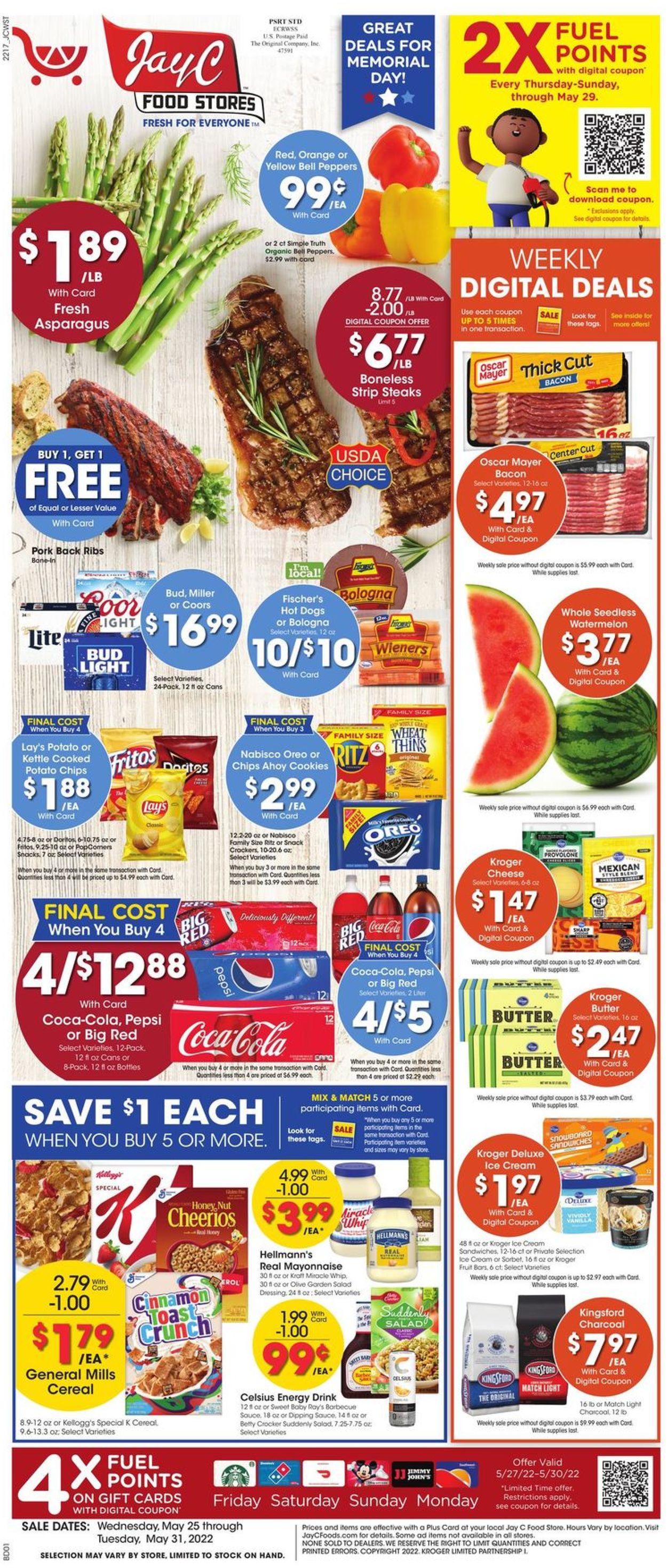 Jay C Food Stores Weekly Ad Circular - valid 05/25-05/31/2022