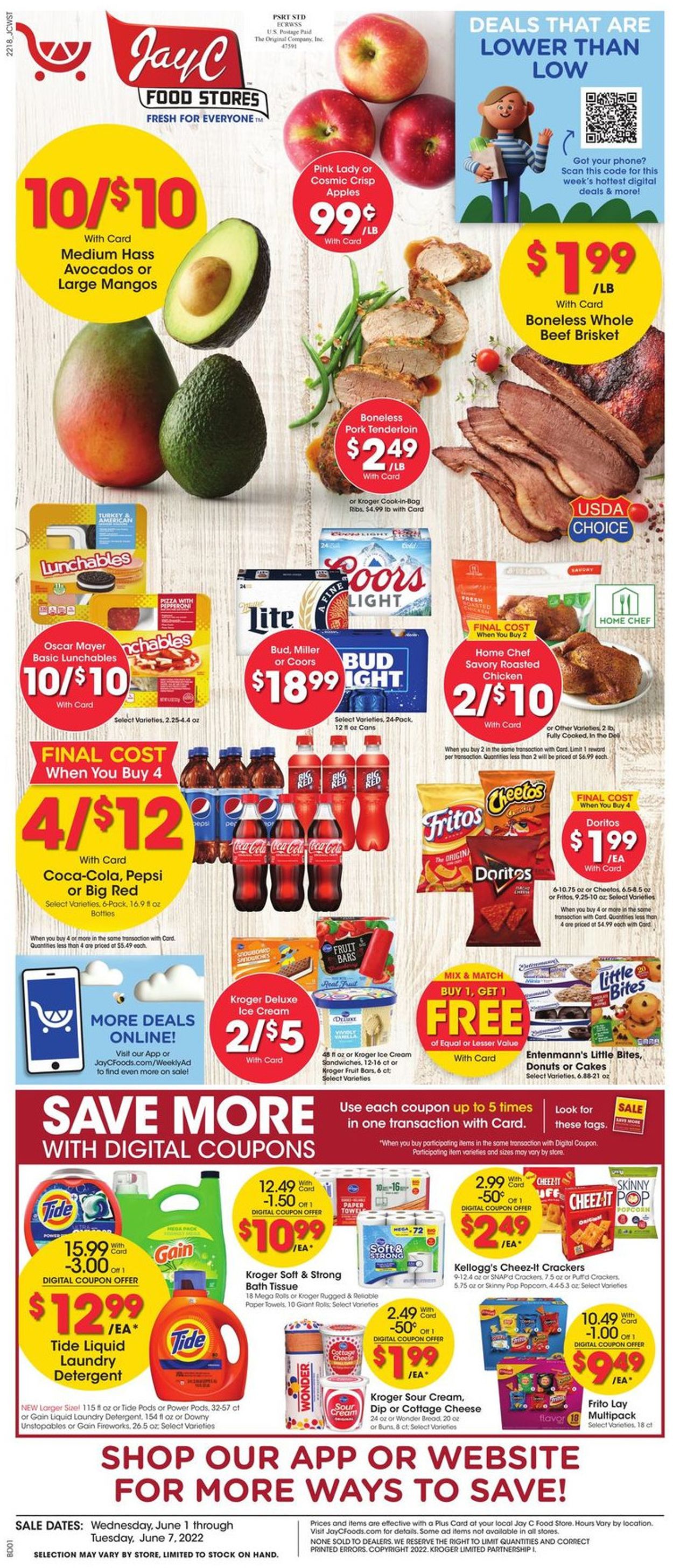 Jay C Food Stores Weekly Ad Circular - valid 06/01-06/07/2022