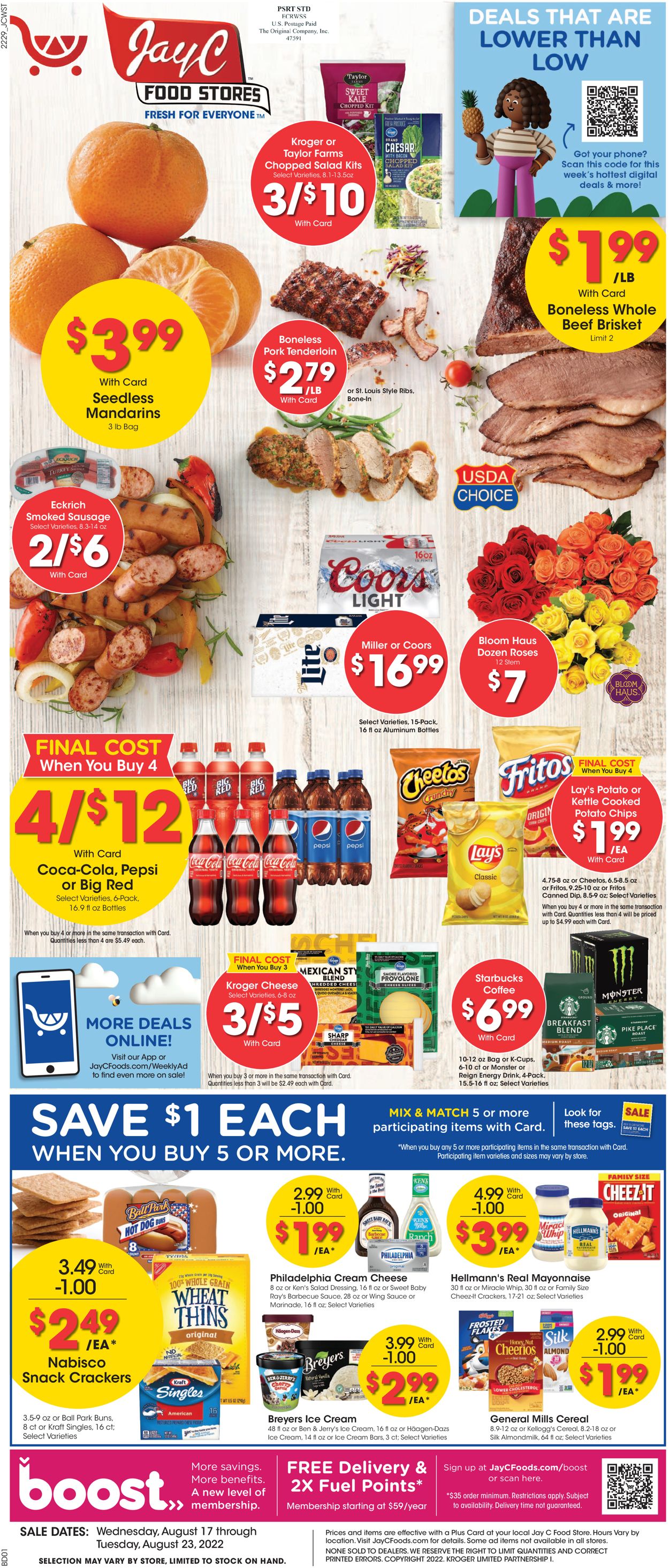 Jay C Food Stores Weekly Ad Circular - valid 08/17-08/23/2022
