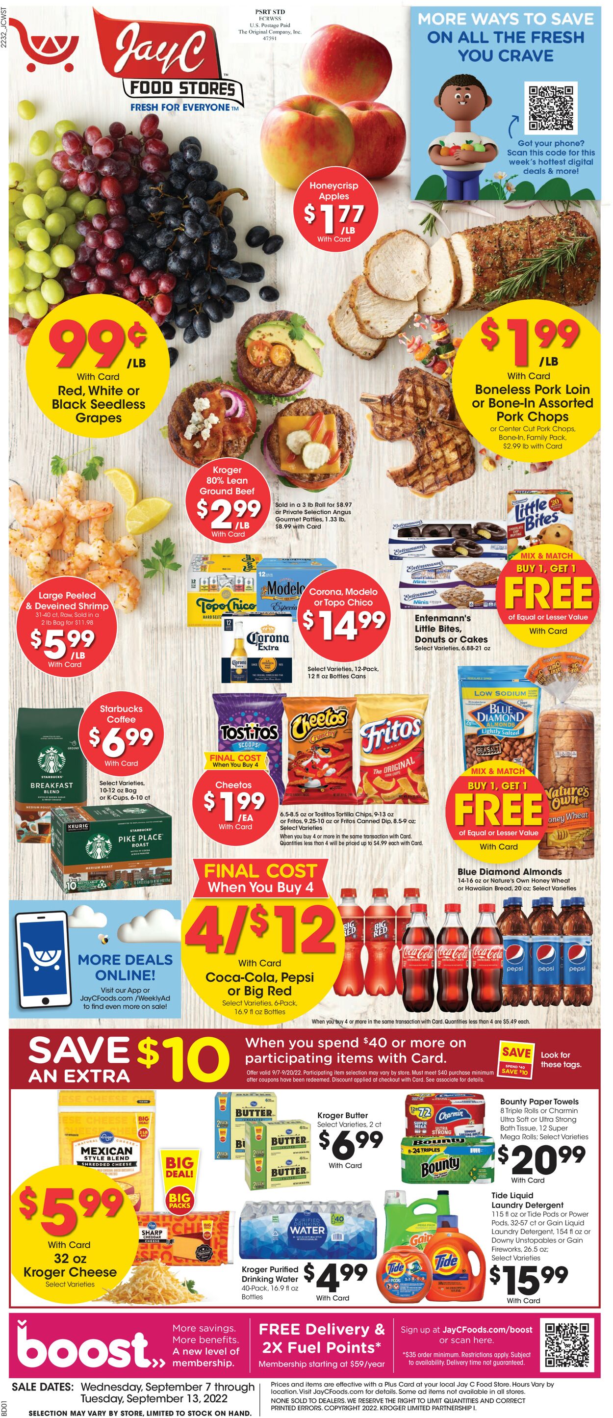 Jay C Food Stores Weekly Ad Circular - valid 09/07-09/13/2022