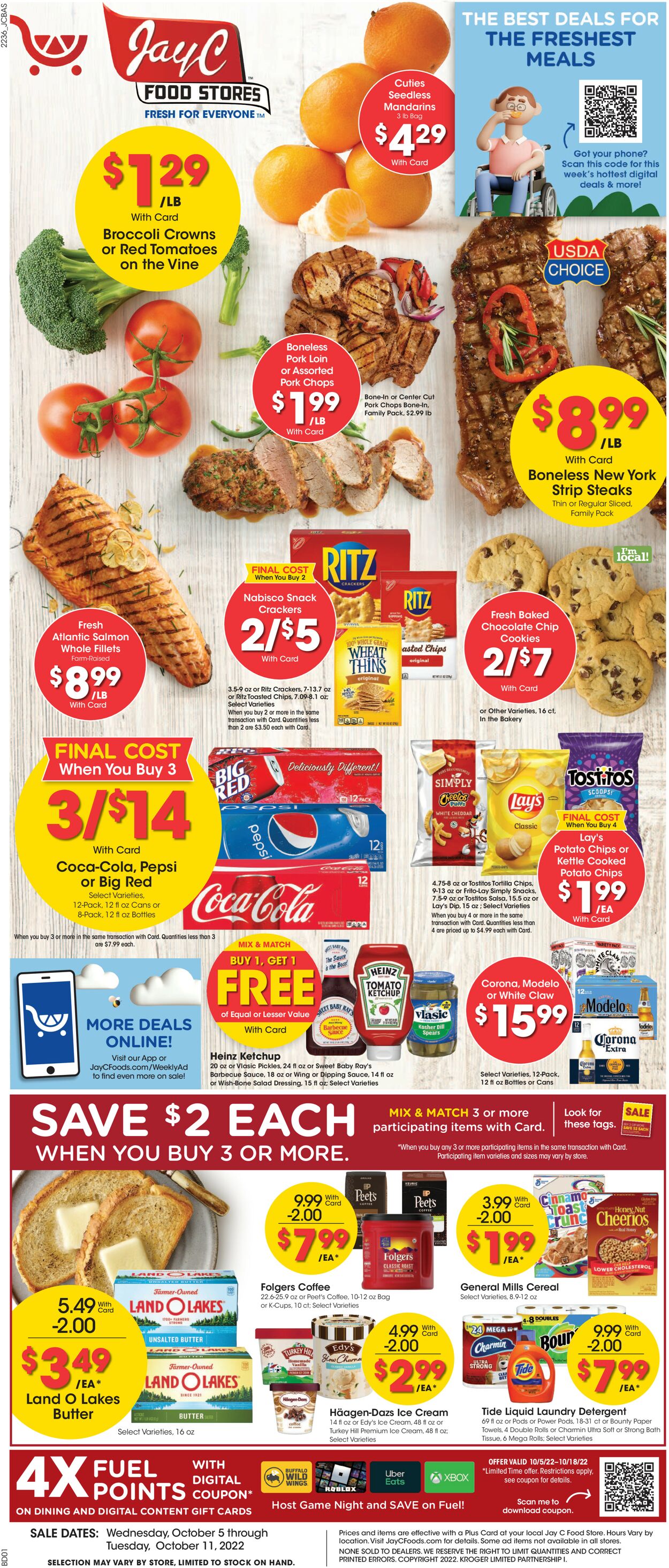 Jay C Food Stores Weekly Ad Circular - valid 10/05-10/11/2022
