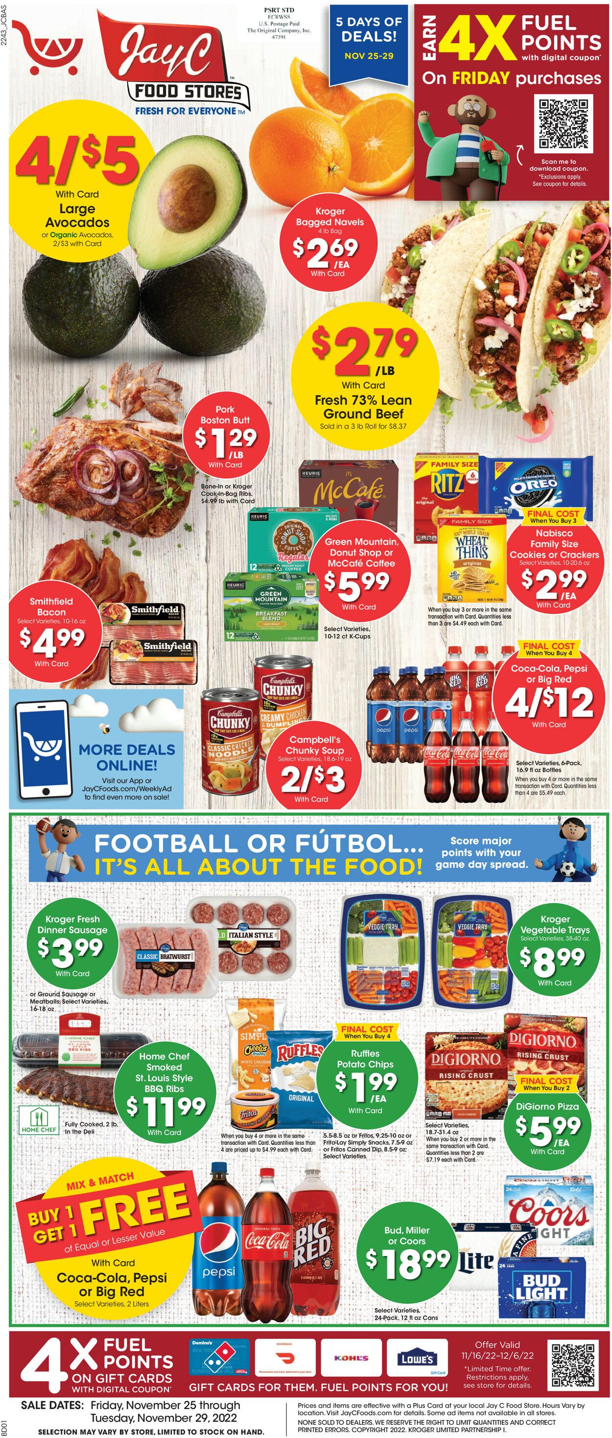 Jay C Food Stores Weekly Ad Circular - valid 11/25-11/29/2022