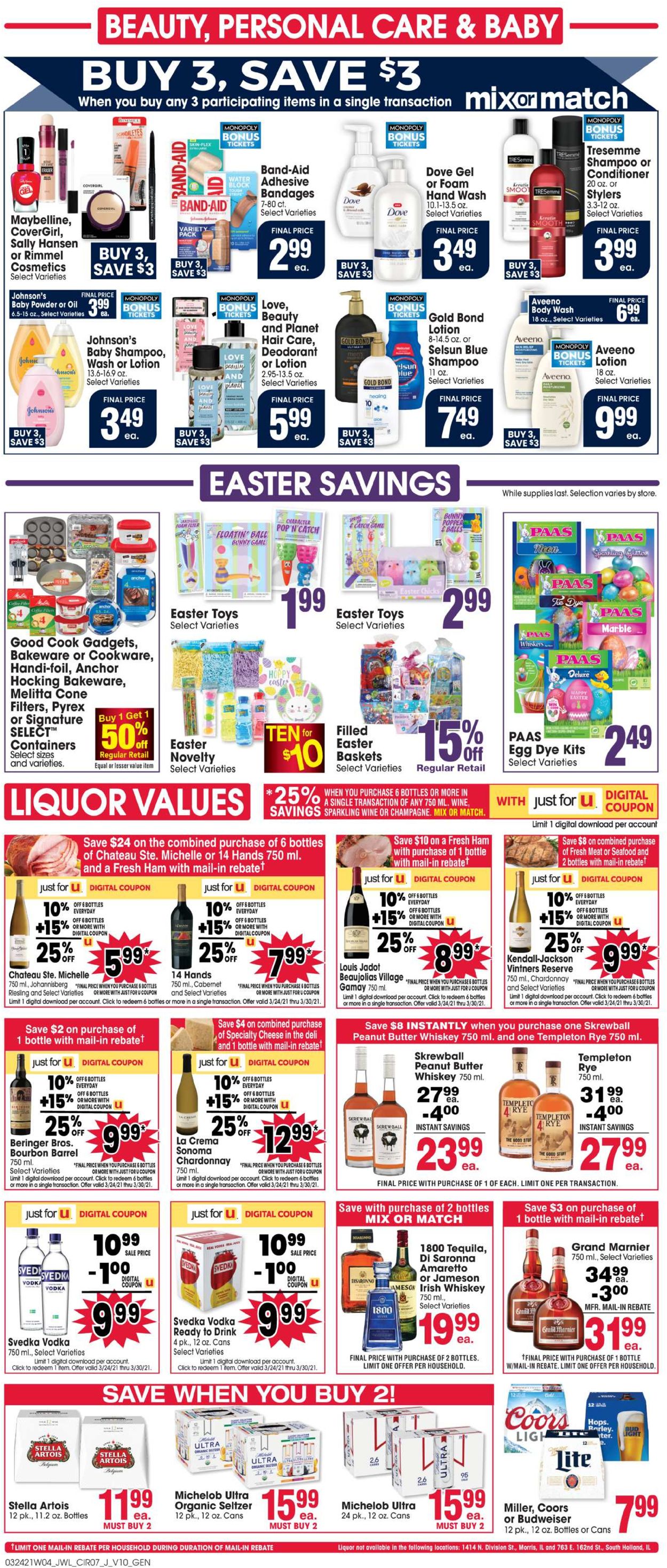 Jewel Osco - Easter 2021 Weekly Ad Circular - valid 03/24-03/30/2021 (Page 7)