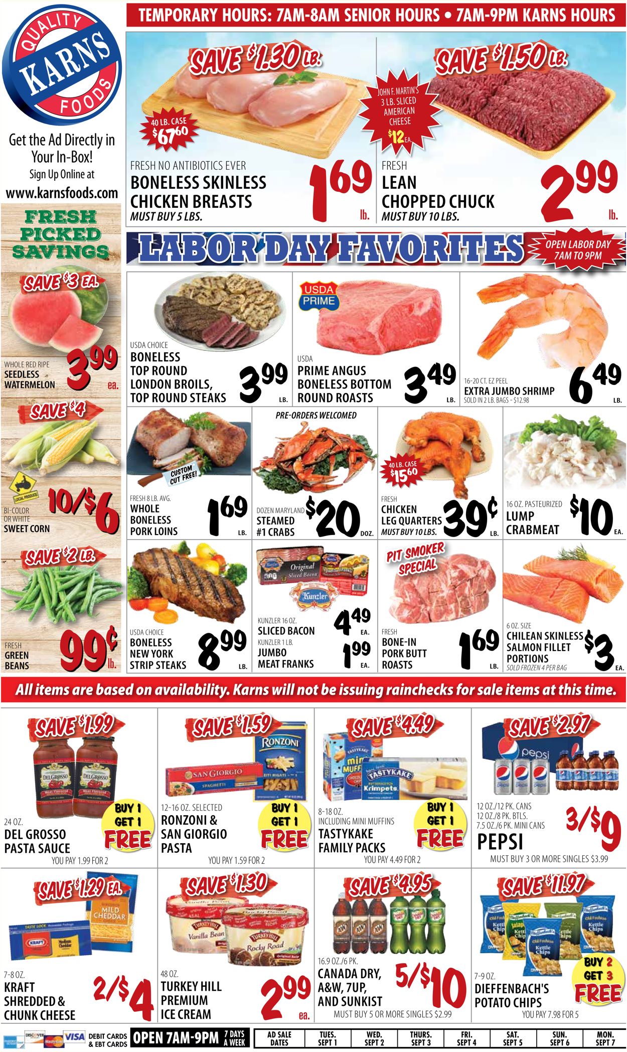 Karns Quality Foods Weekly Ad Circular - valid 09/01-09/07/2020