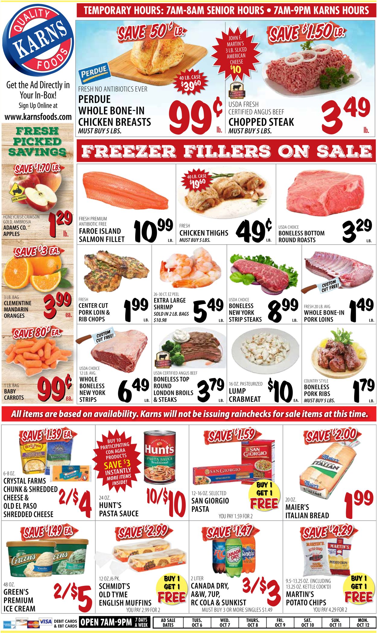 Karns Quality Foods Weekly Ad Circular - valid 10/06-10/12/2020