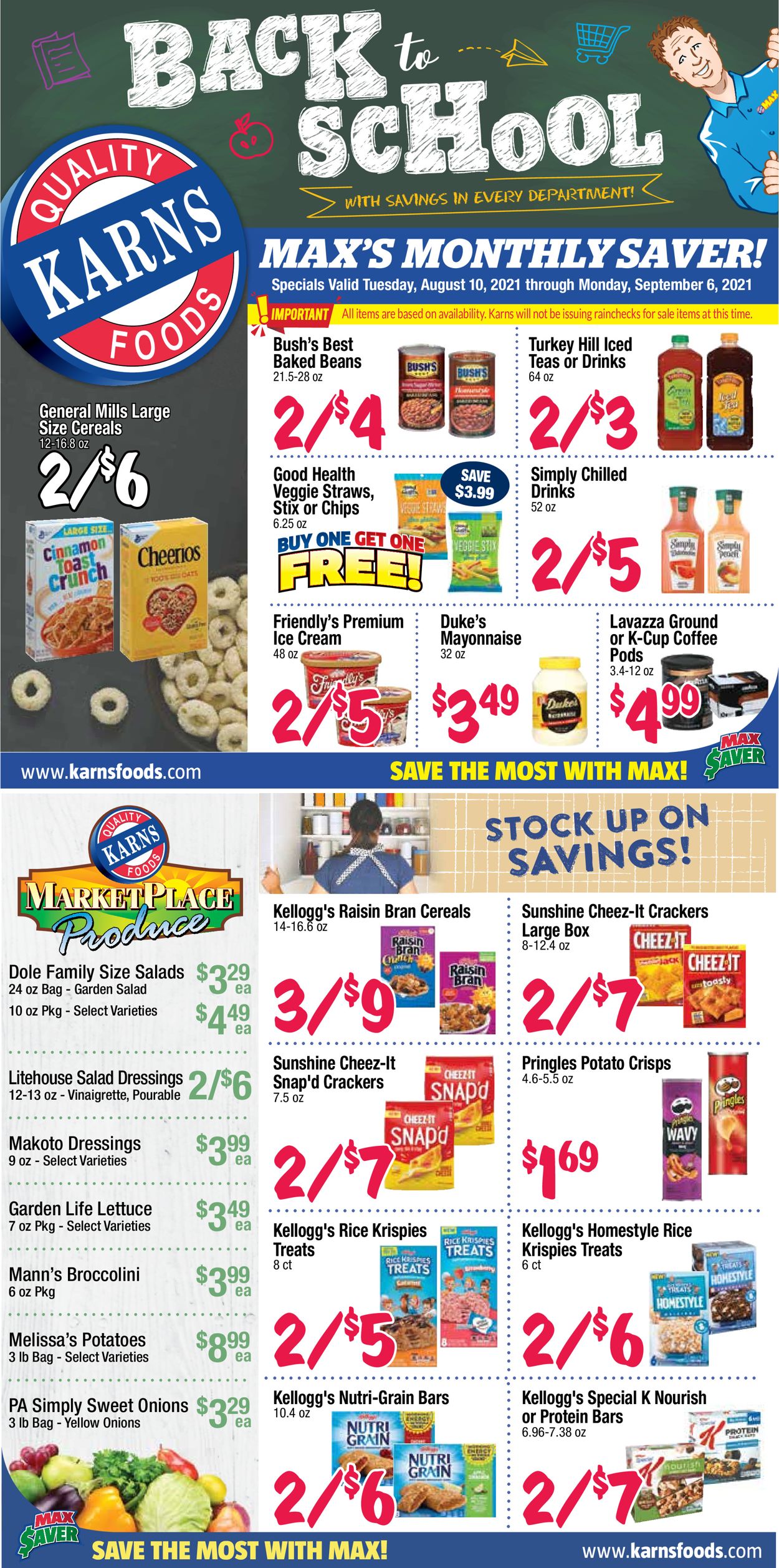 Karns Quality Foods Weekly Ad Circular - valid 08/10-09/06/2021