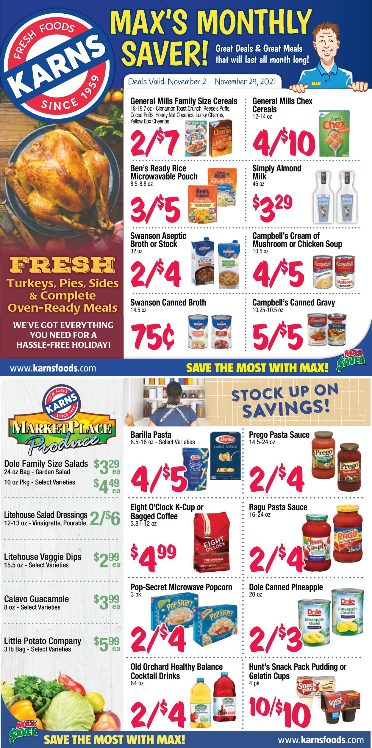 Karns Quality Foods Weekly Ad Circular - valid 11/02-11/29/2021
